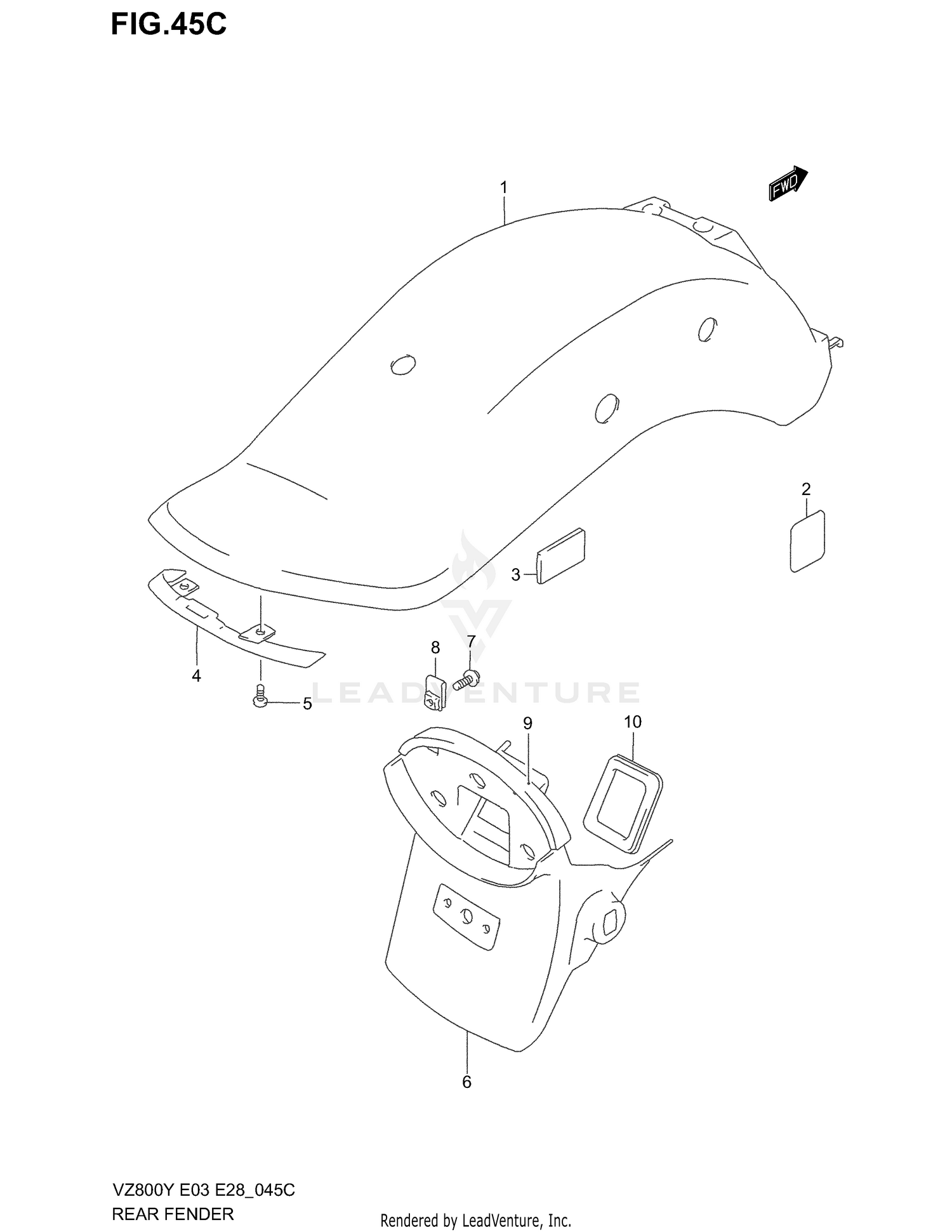 REAR FENDER (MODEL K1)