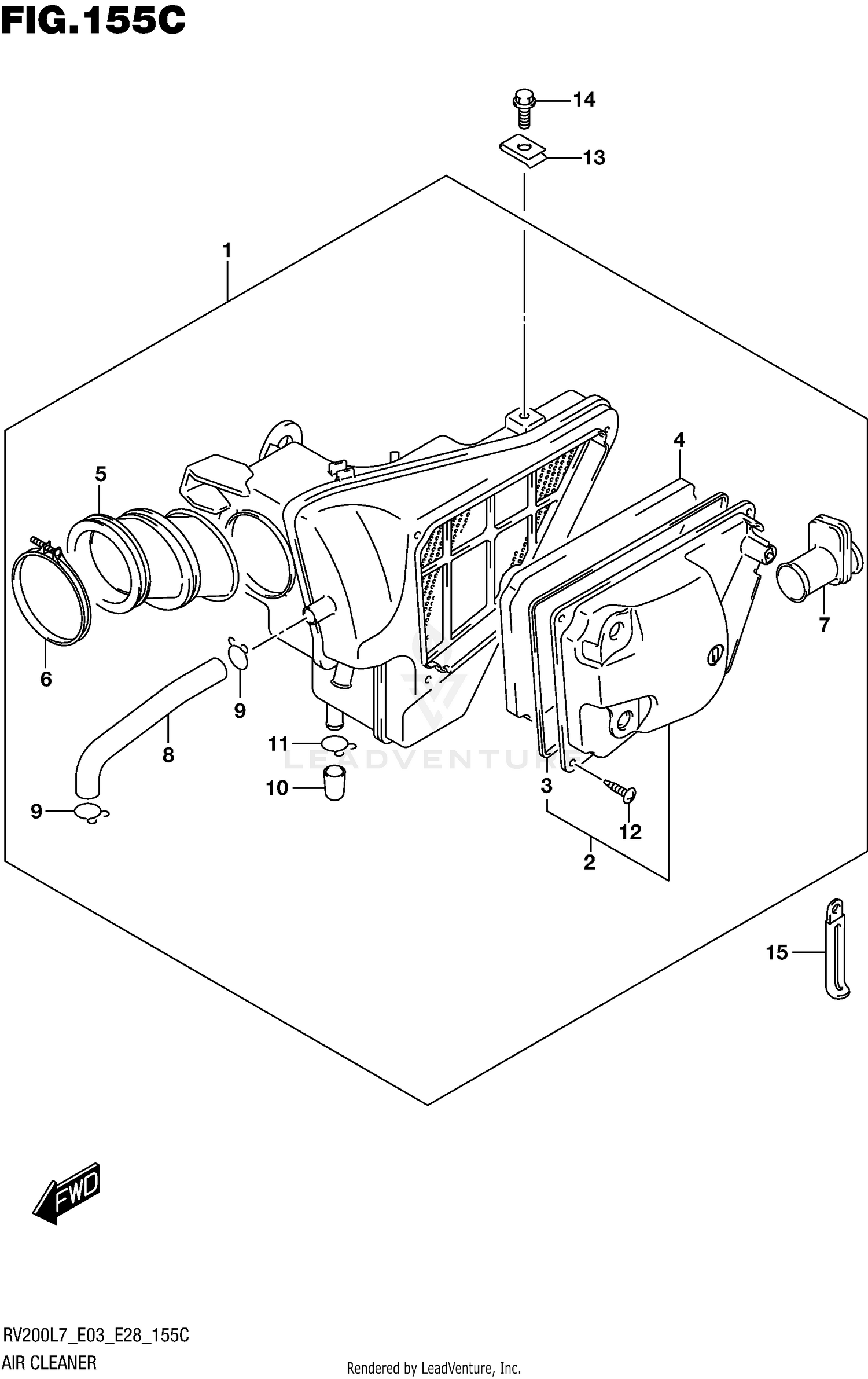 AIR CLEANER (RV200L7 E33)