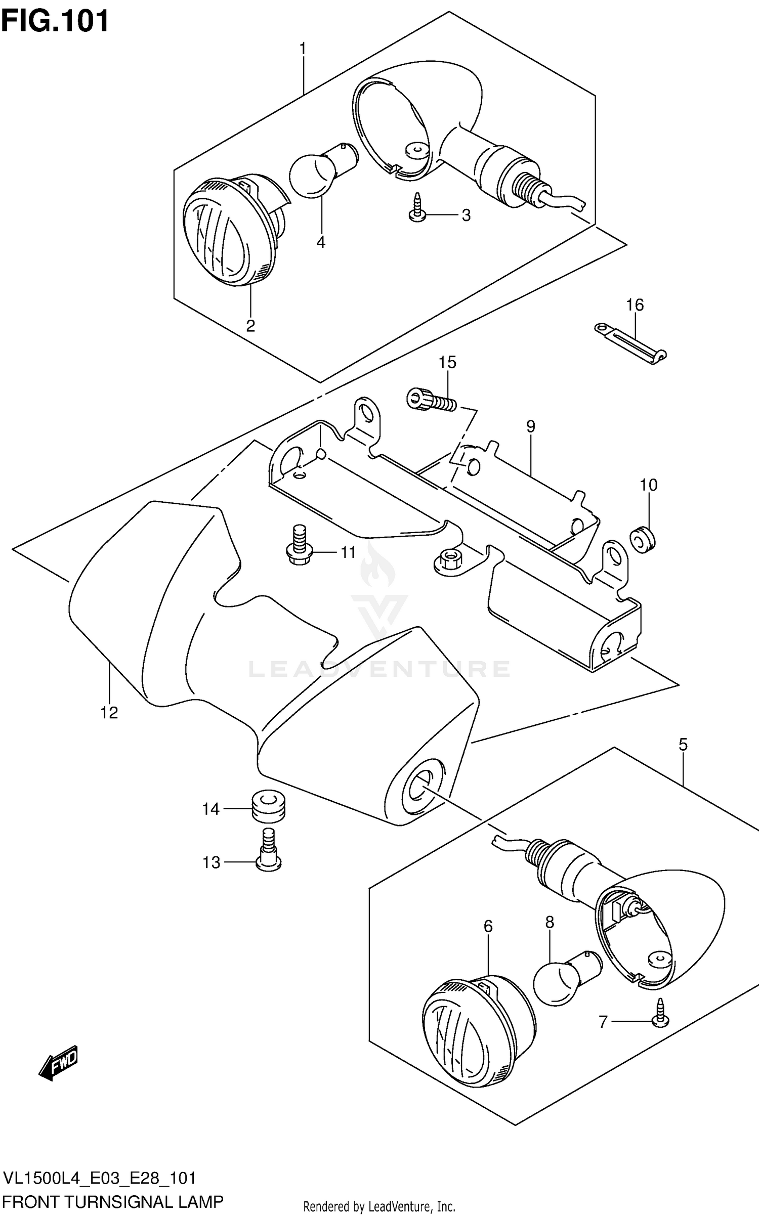 FRONT TURNSIGNAL LAMP (VL1500BL4 E33)