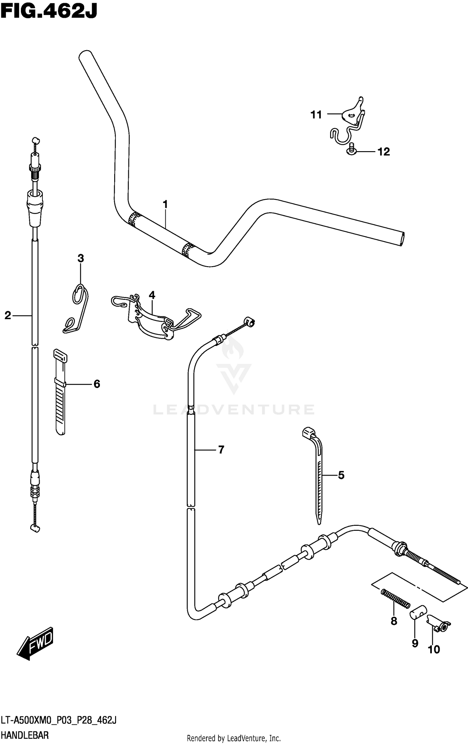 HANDLEBAR (LT-A500XPZM0 P33)
