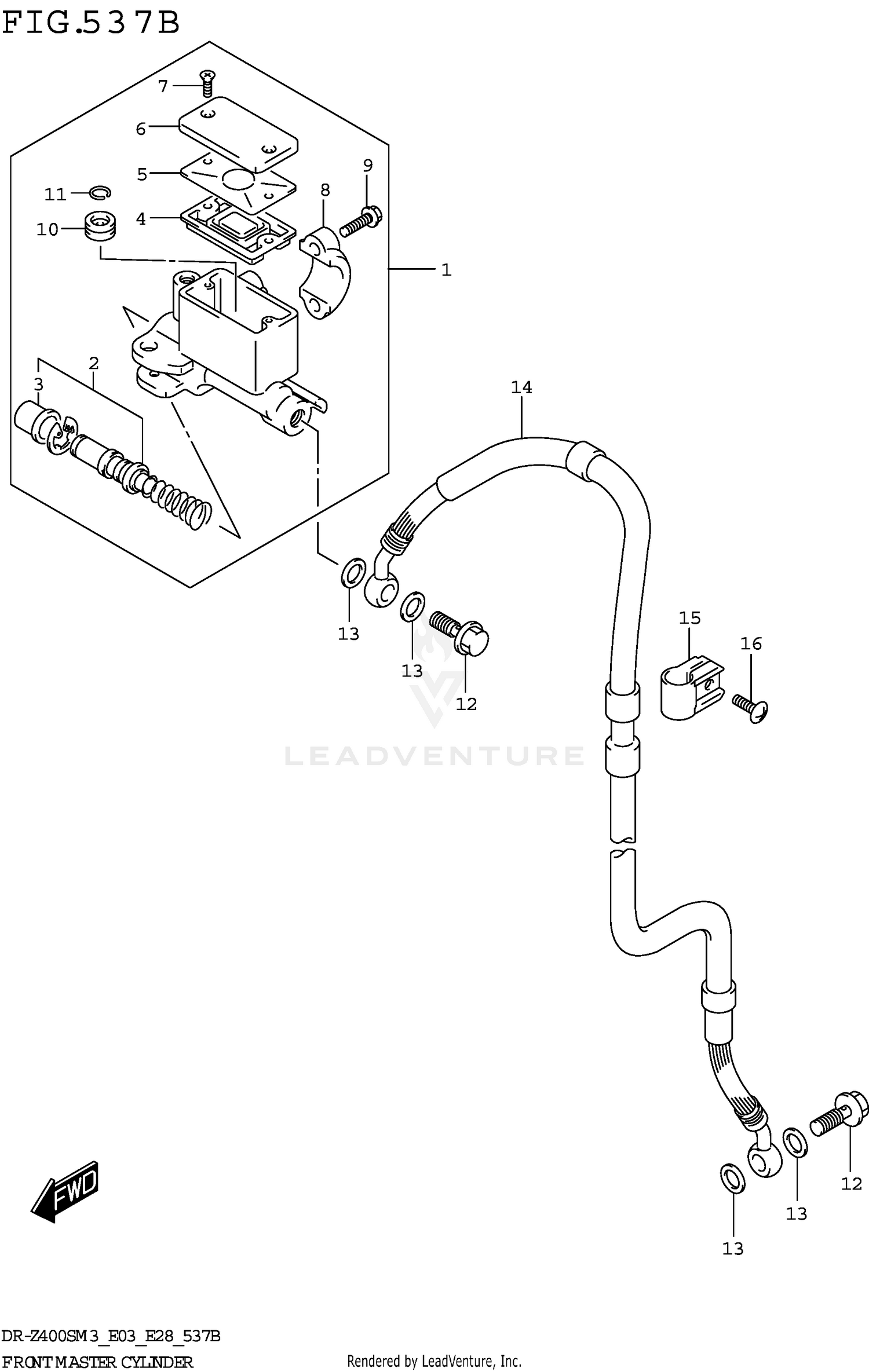 FRONT MASTER CYLINDER (DR-Z400SM3 E28)