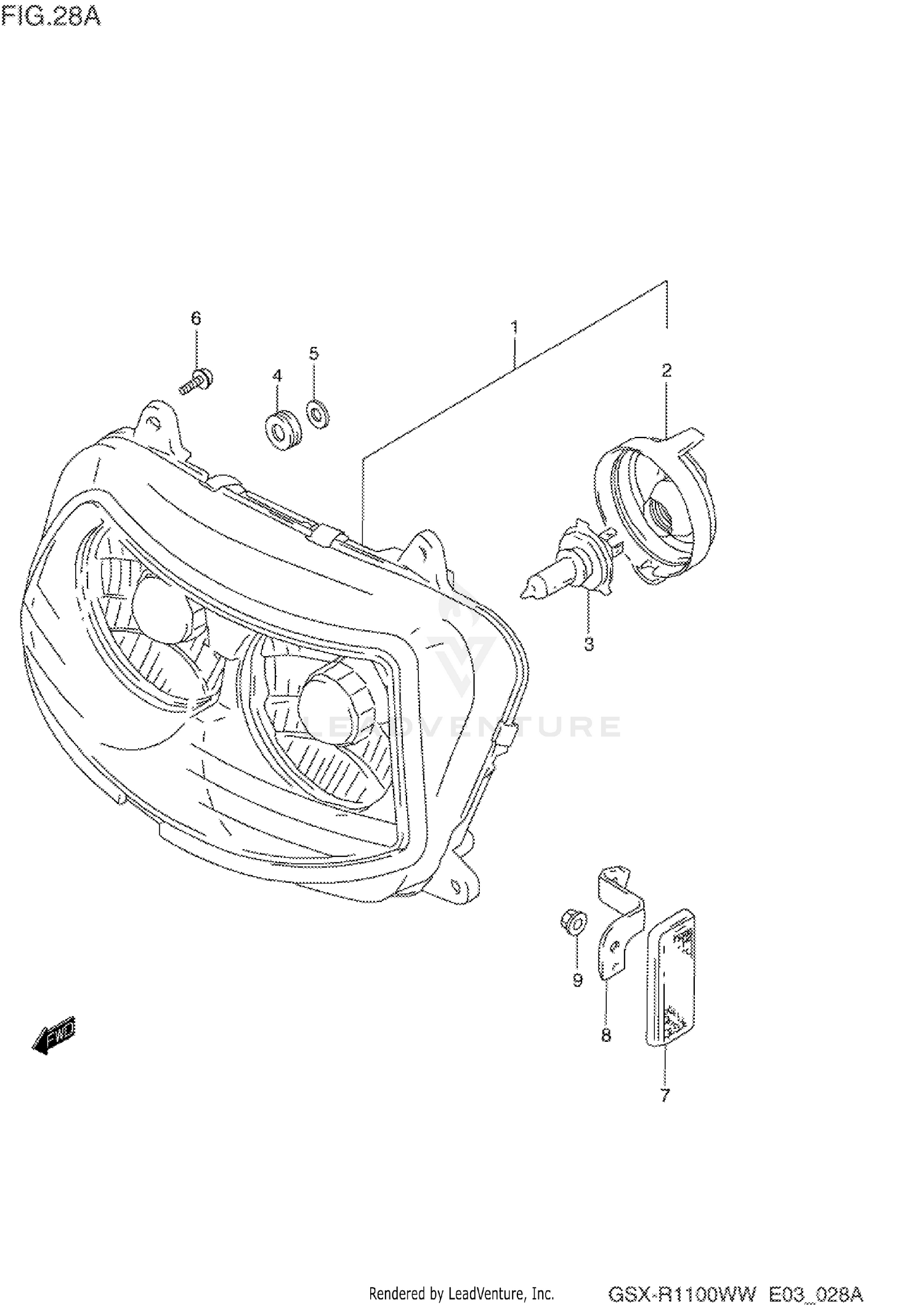 HEADLAMP (MODEL S/T/V/W)