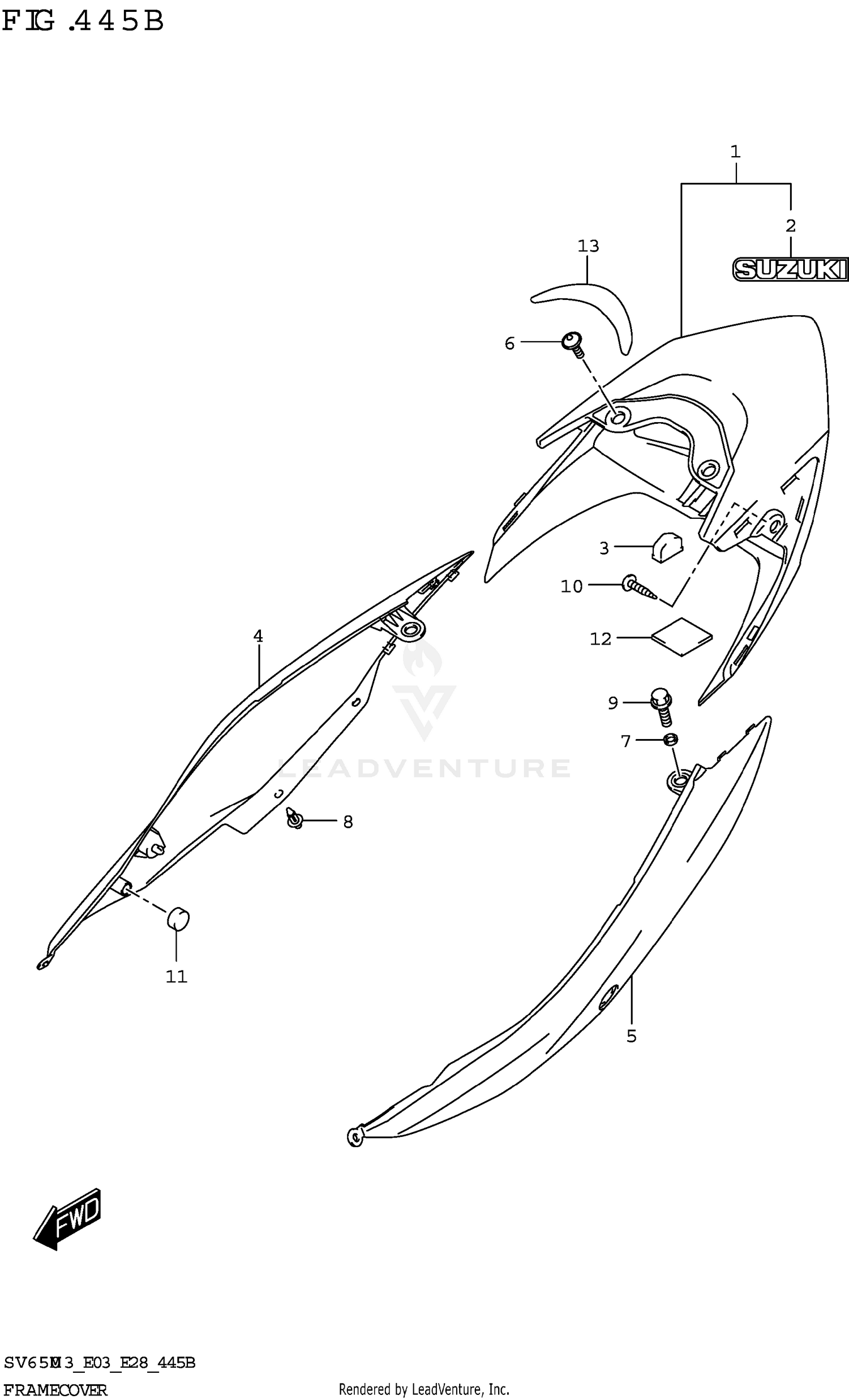 FRAME COVER (SV650XA)