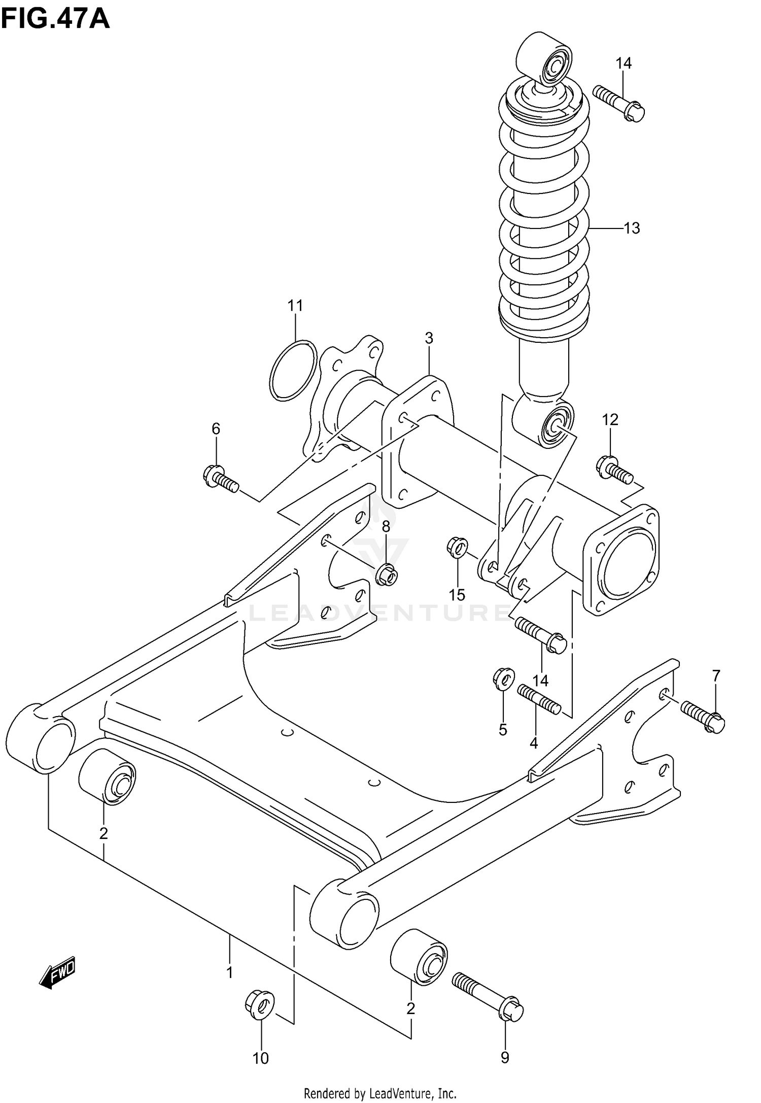 REAR SWINGINGARM (MODEL K5/K6)