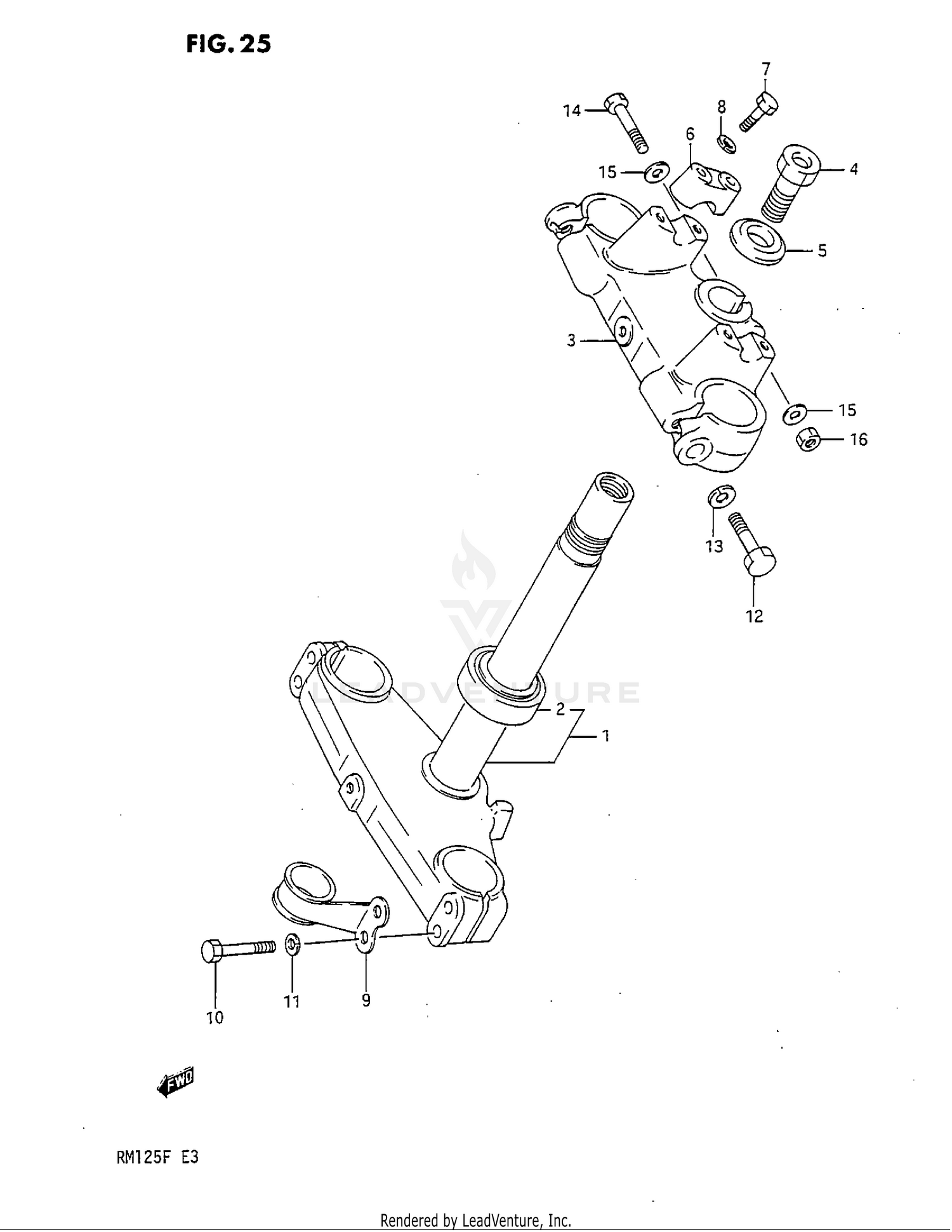 STEERING STEM (MODEL F)