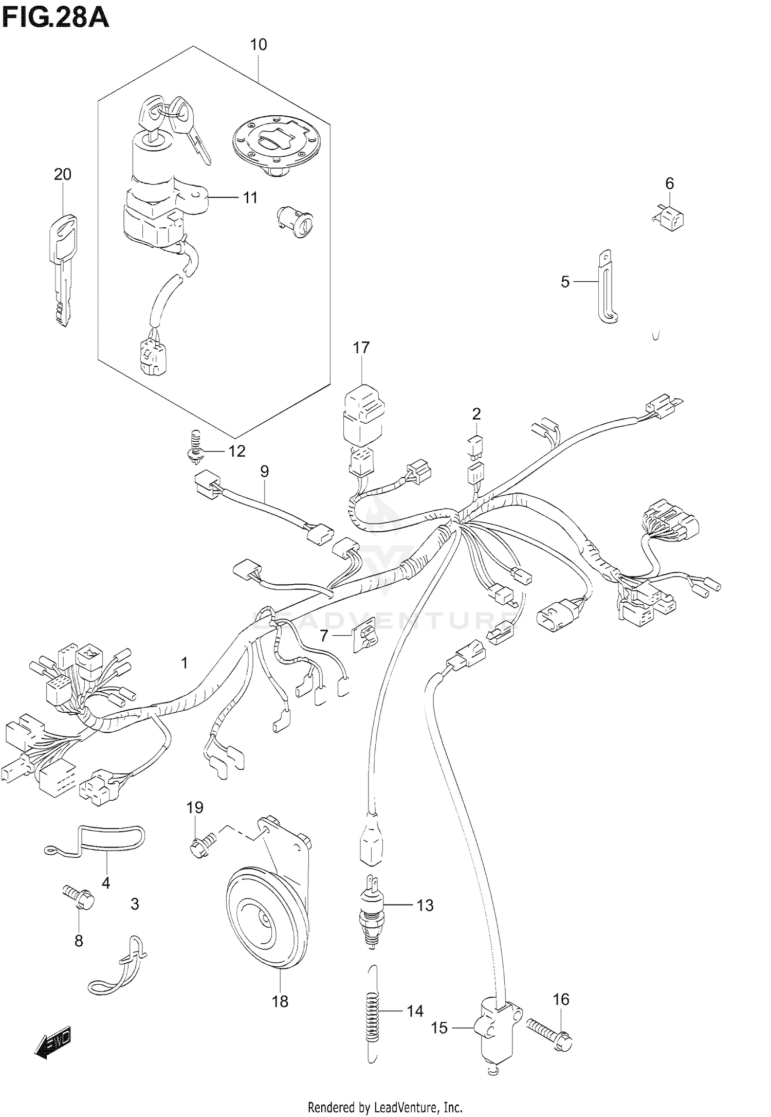 WIRING HARNESS (NOT FOR U.S. MARKET)