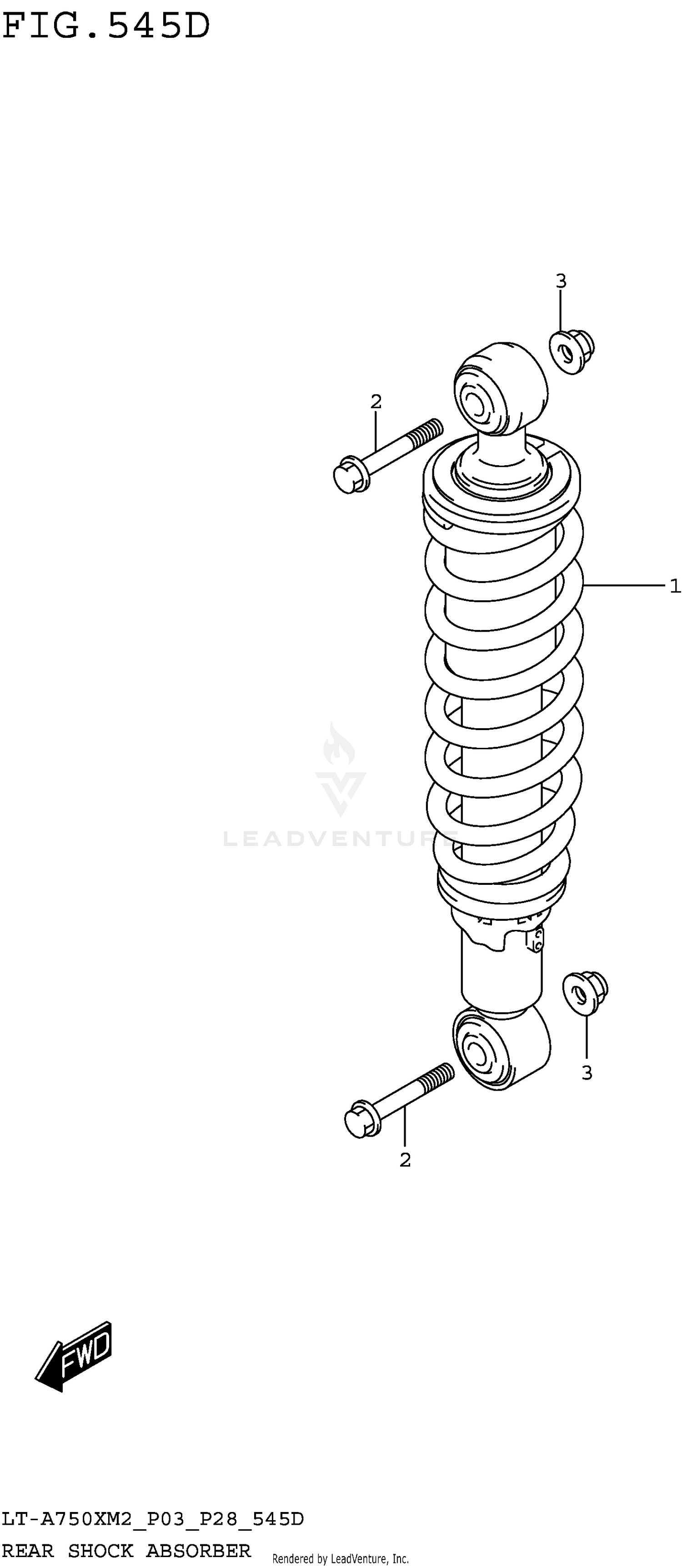REAR SHOCK ABSORBER (LT-A750XPM2 P03)