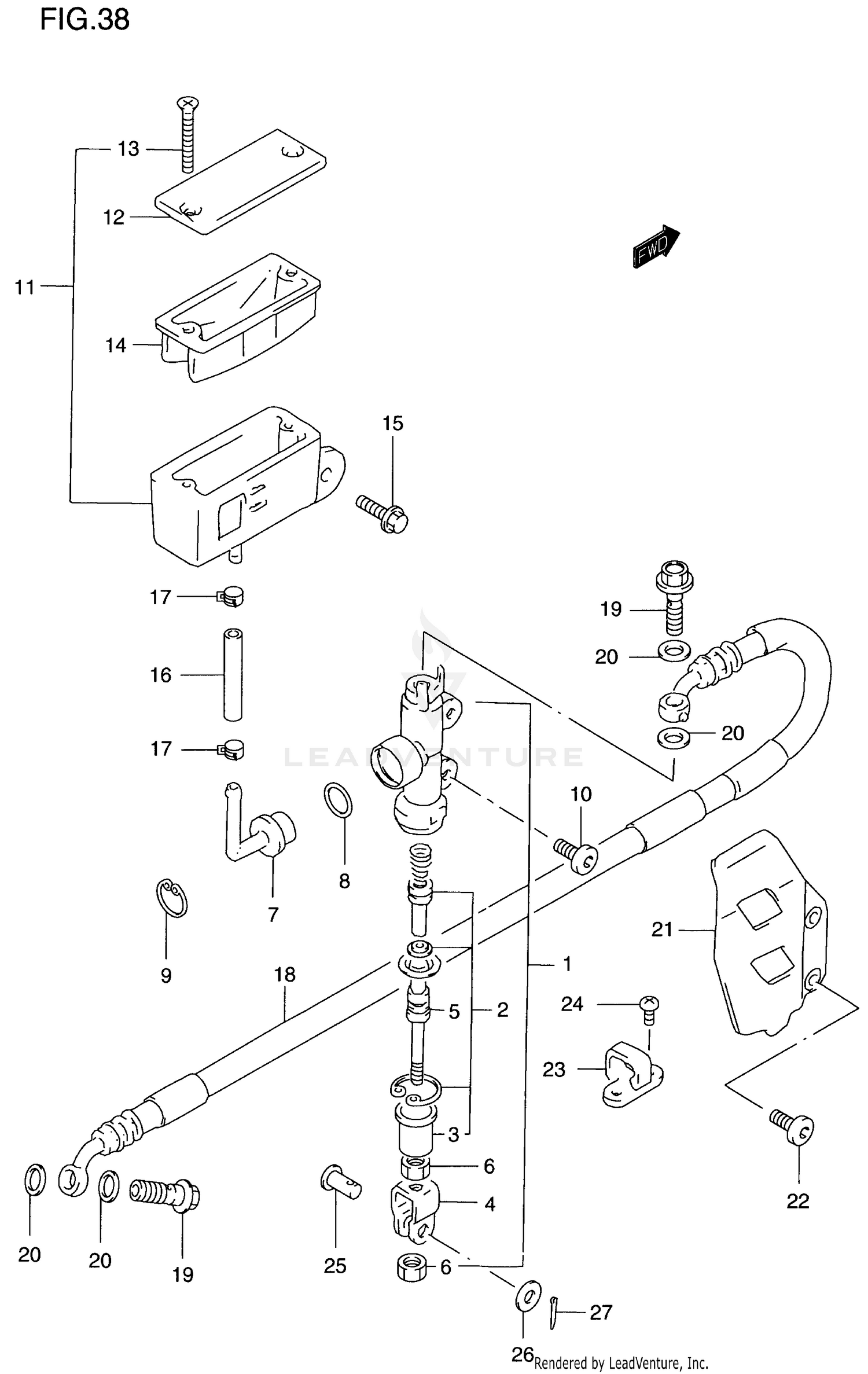 REAR MASTER CYLINDER (MODEL T)