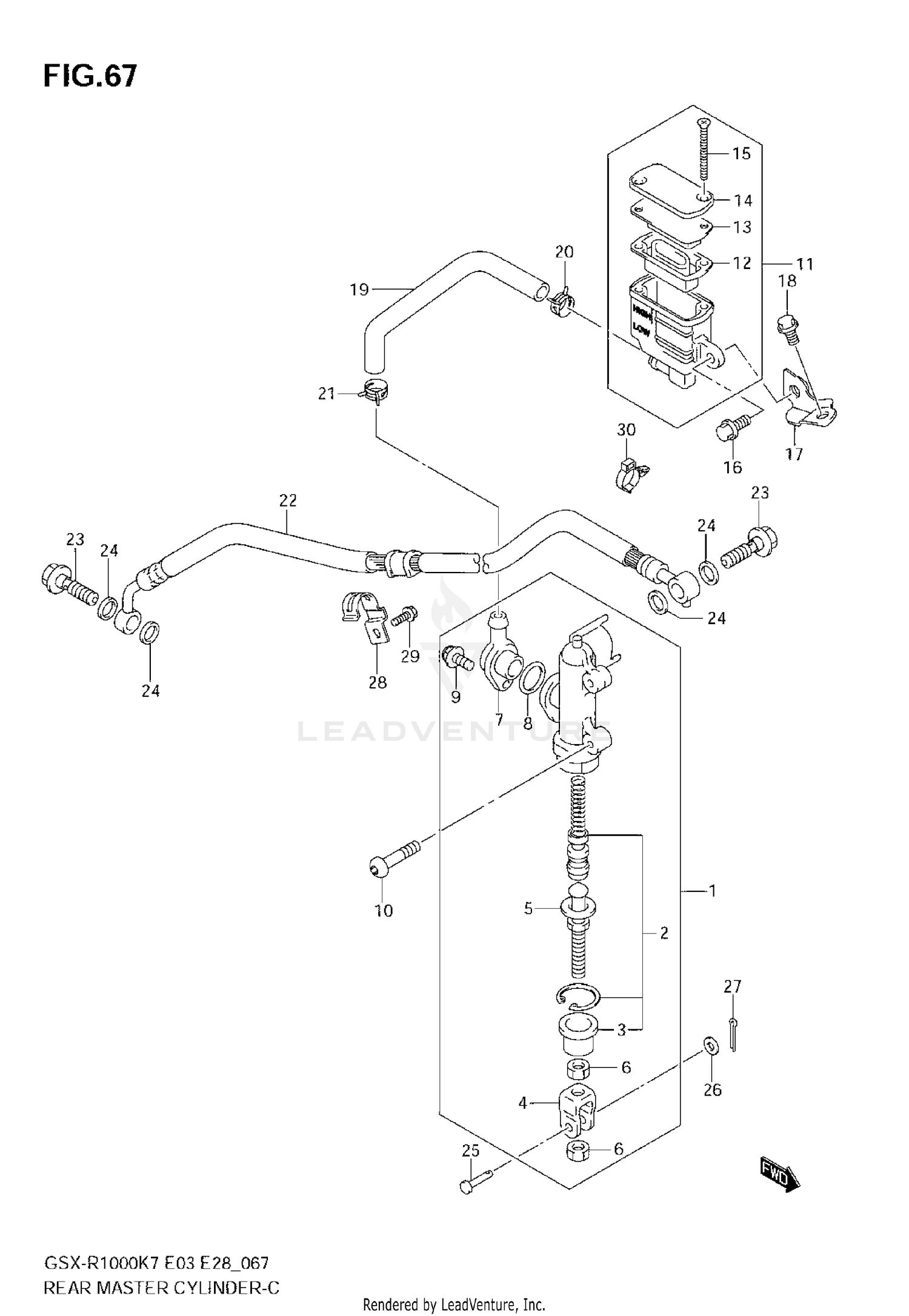 REAR MASTER CYLINDER