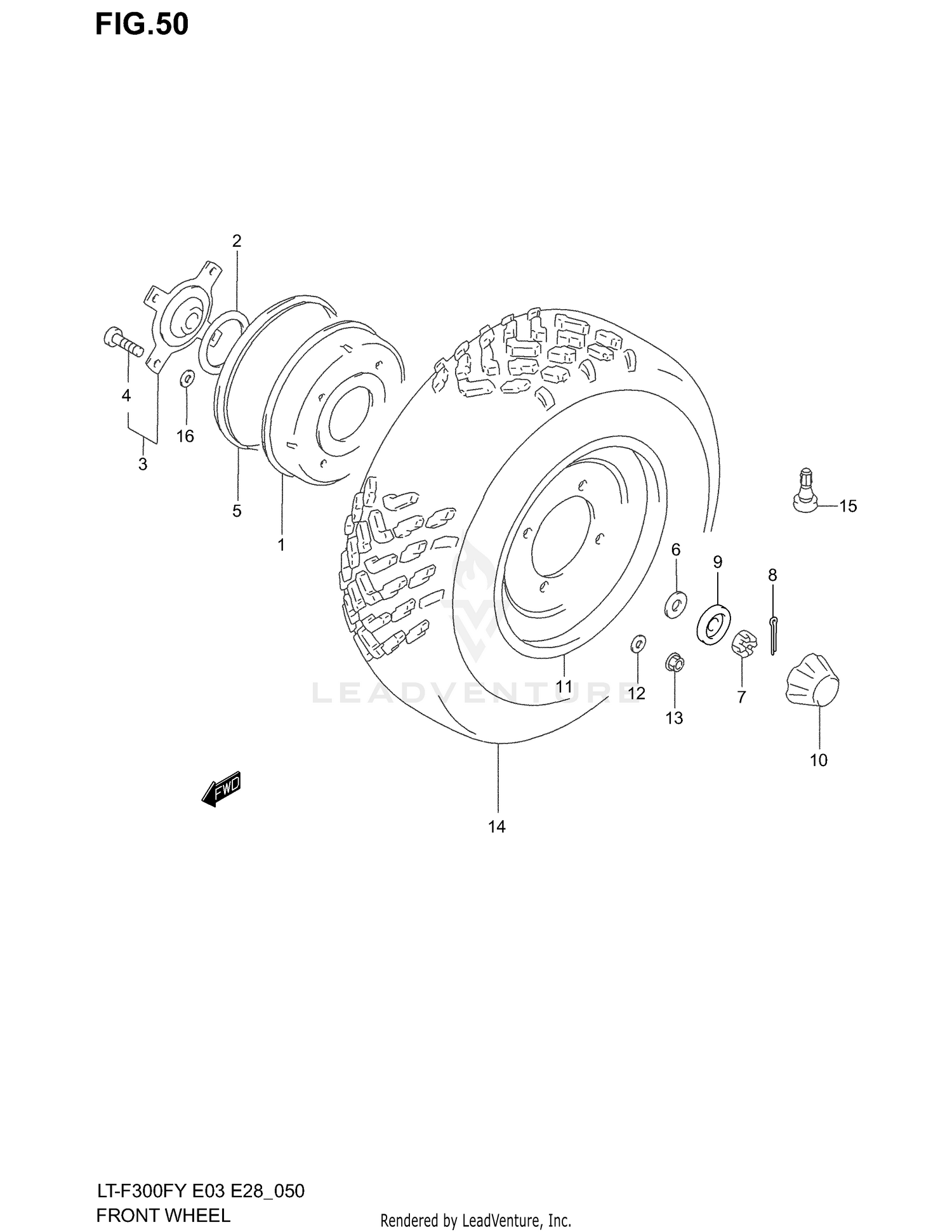 FRONT WHEEL (MODEL X/Y/K1)