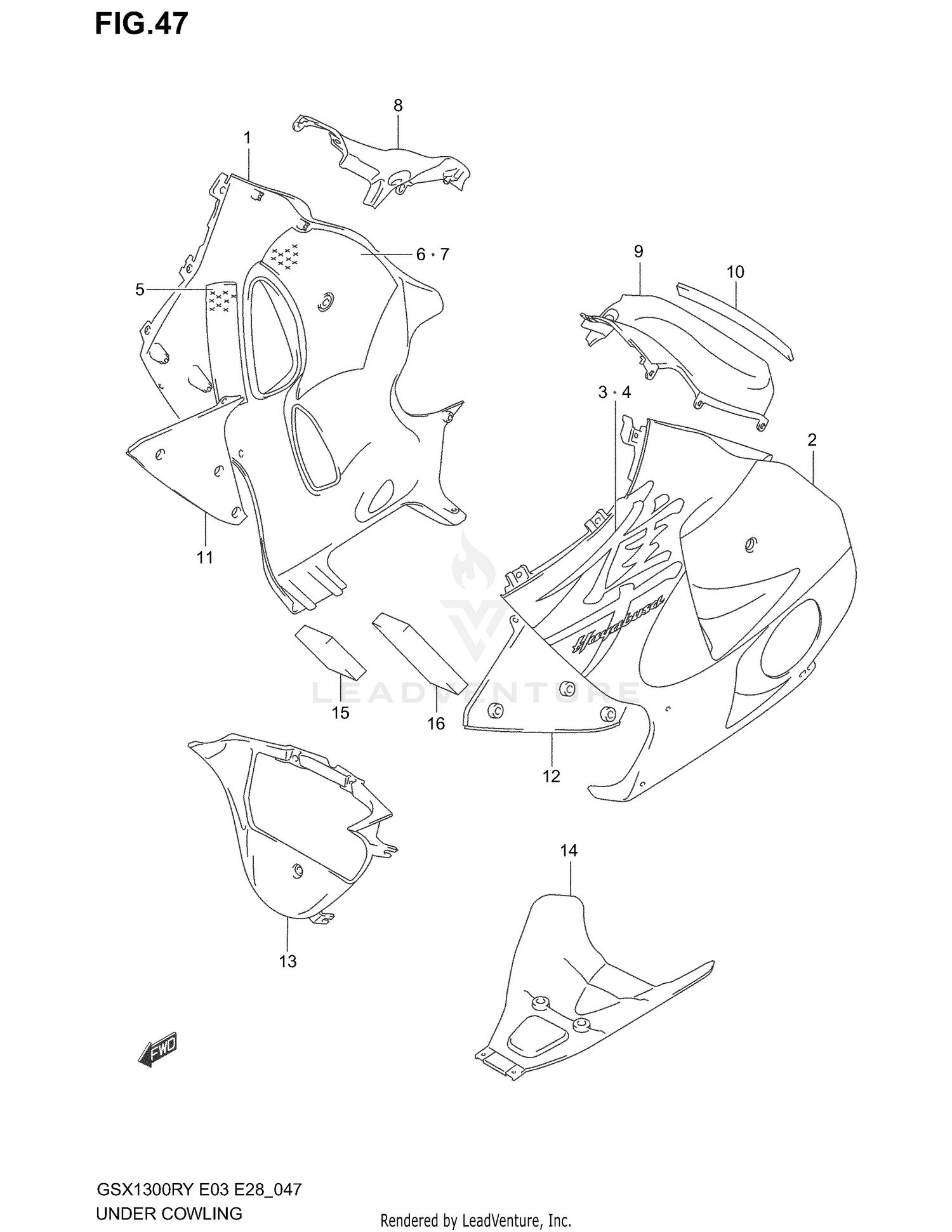 UNDER COWLING (MODEL X)