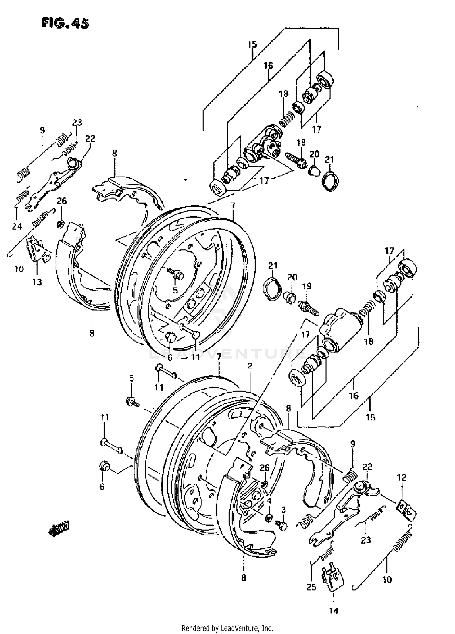 FRONT WHEEL BRAKE (MODEL J/K/L)
