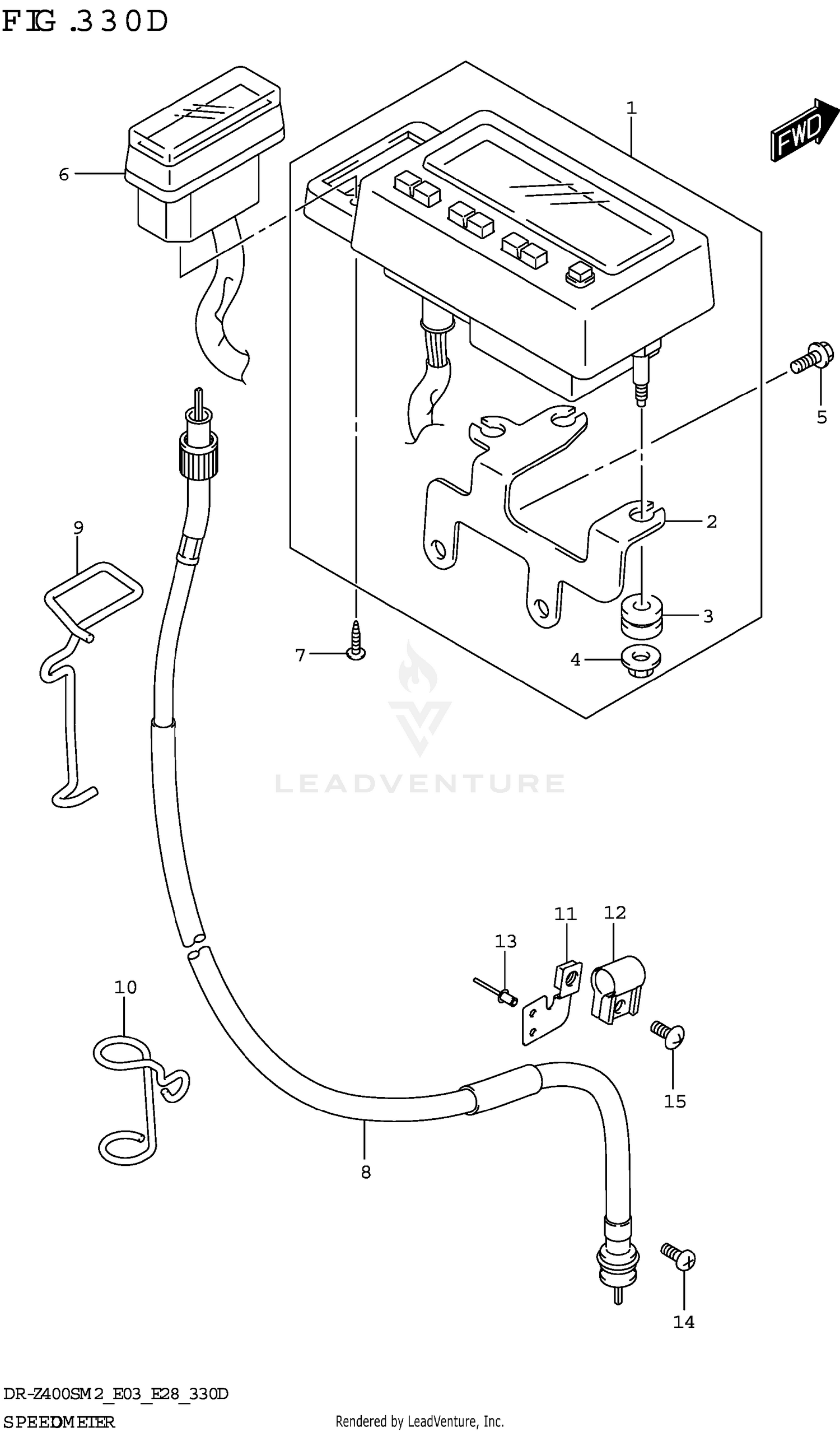 SPEEDOMETER (DR-Z400SM:E03,E33)