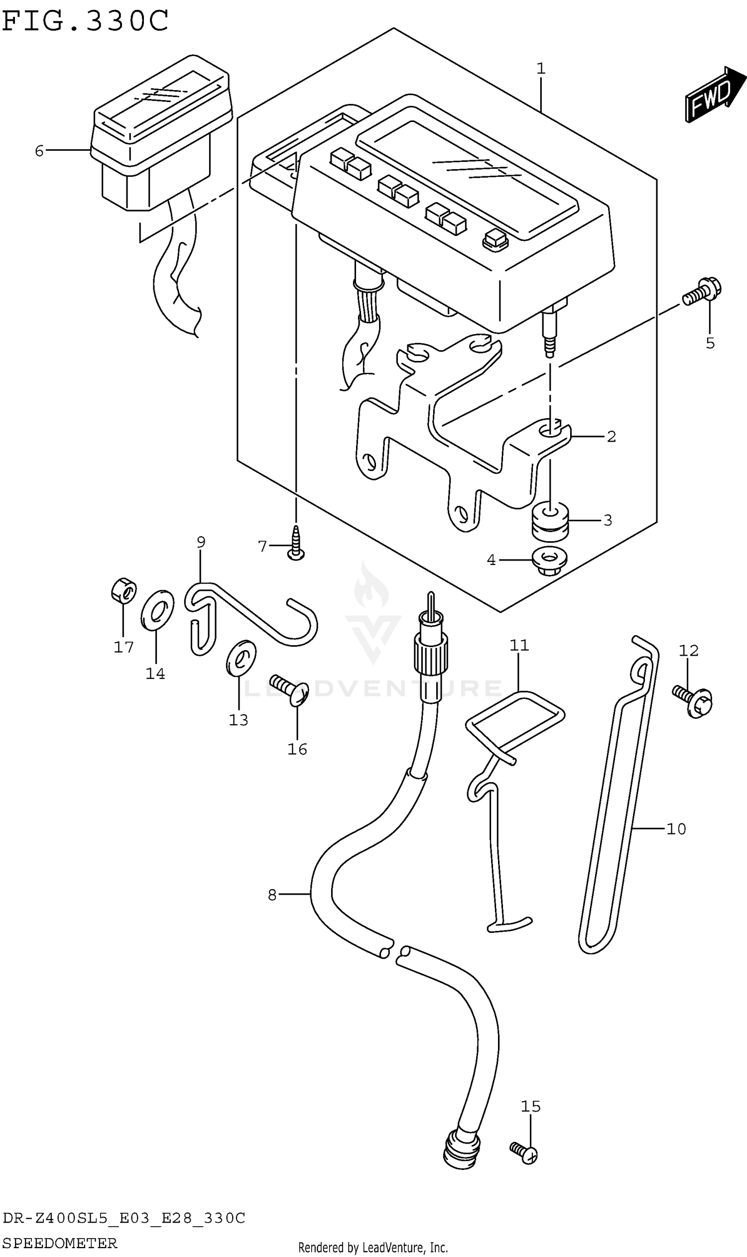 SPEEDOMETER (DR-Z400SL5 E33)