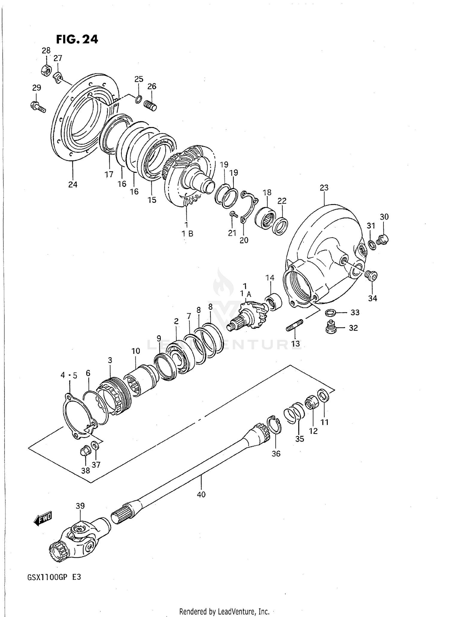 PROPELLER SHAFT - FINAL DRIVE GEAR