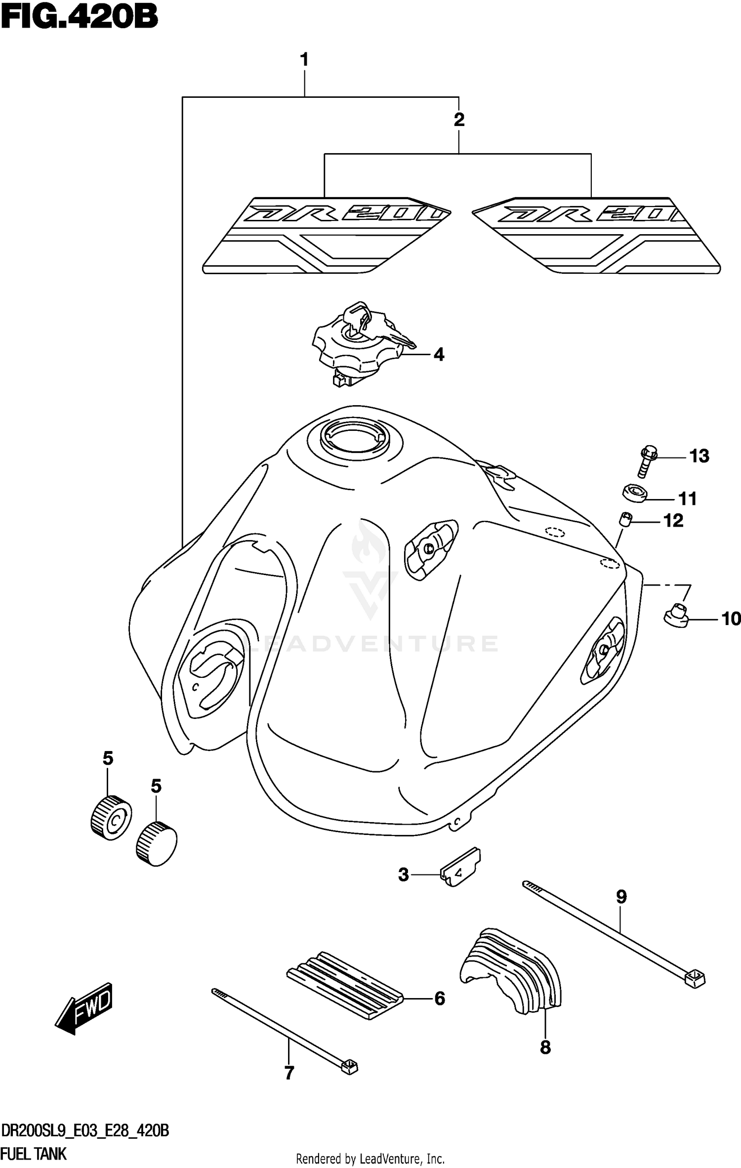 FUEL TANK (DR200SL9 E28)