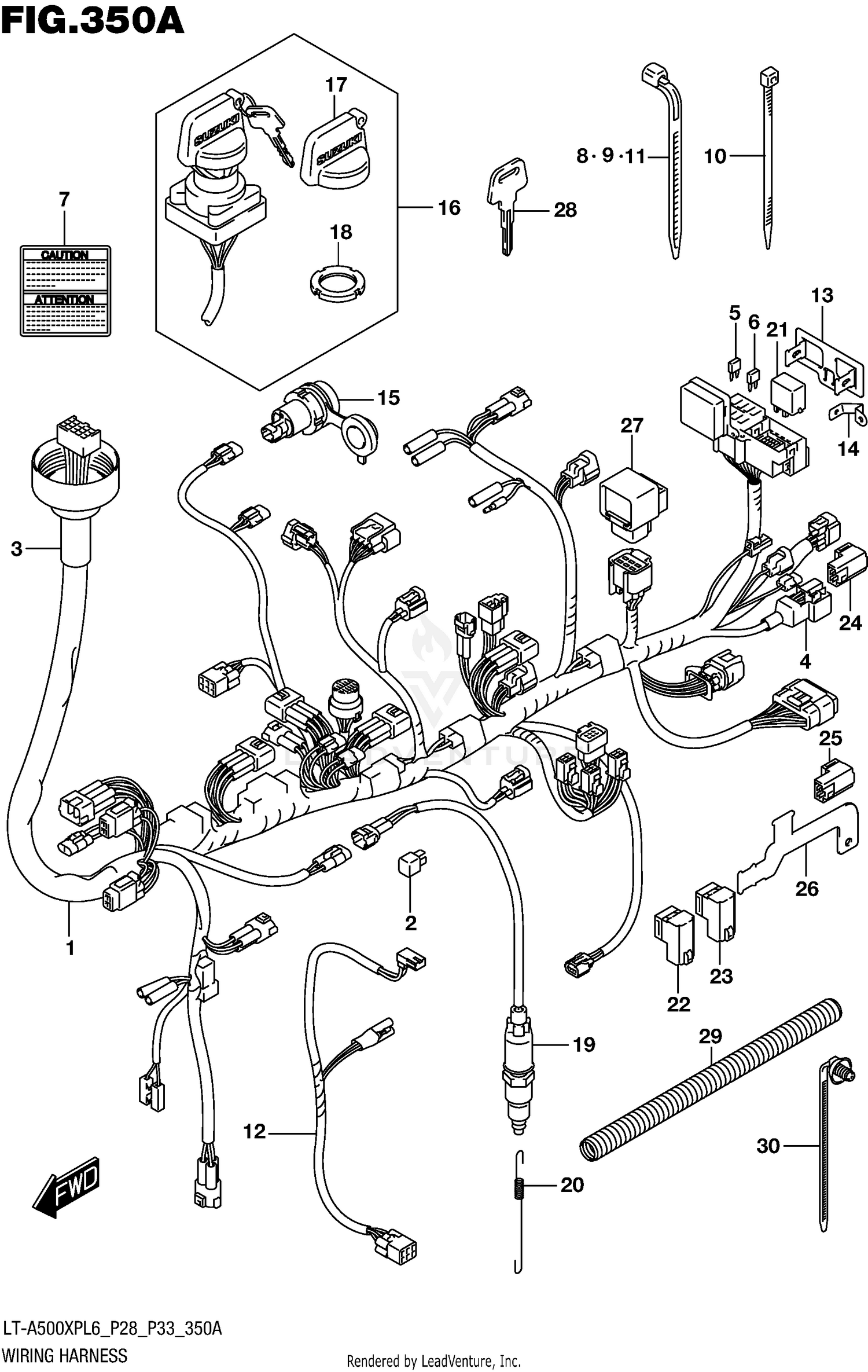 WIRING HARNESS (LT-A500XPL6 P28)