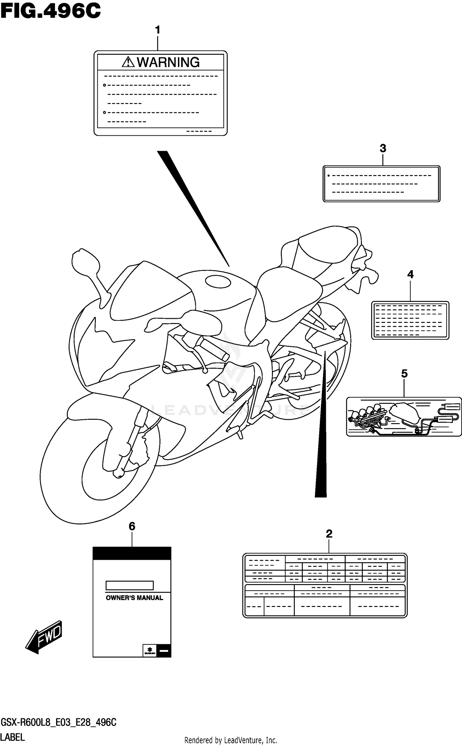 LABEL (GSX-R600L8 E33)