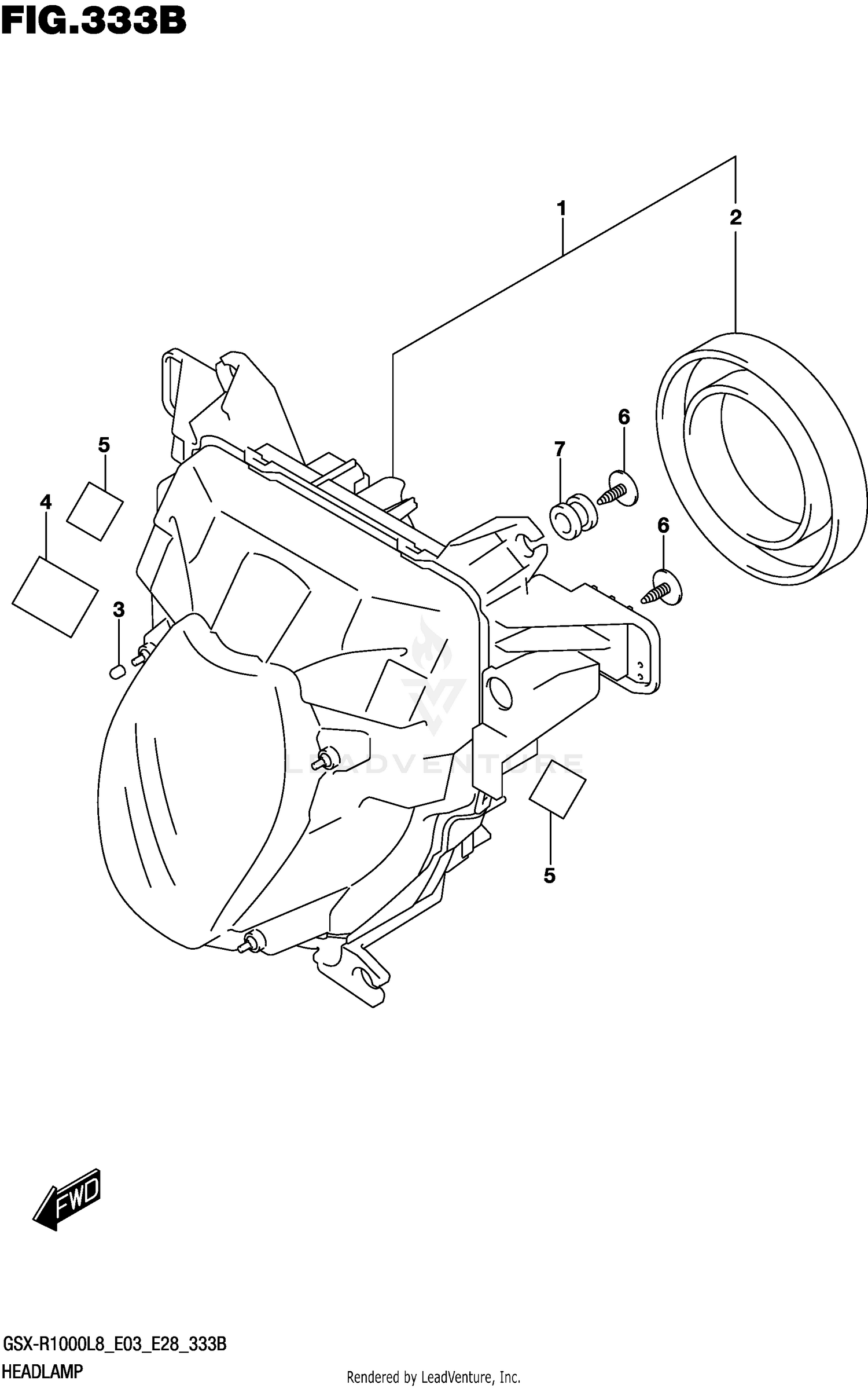 HEADLAMP (GSX-R1000L8 E33)