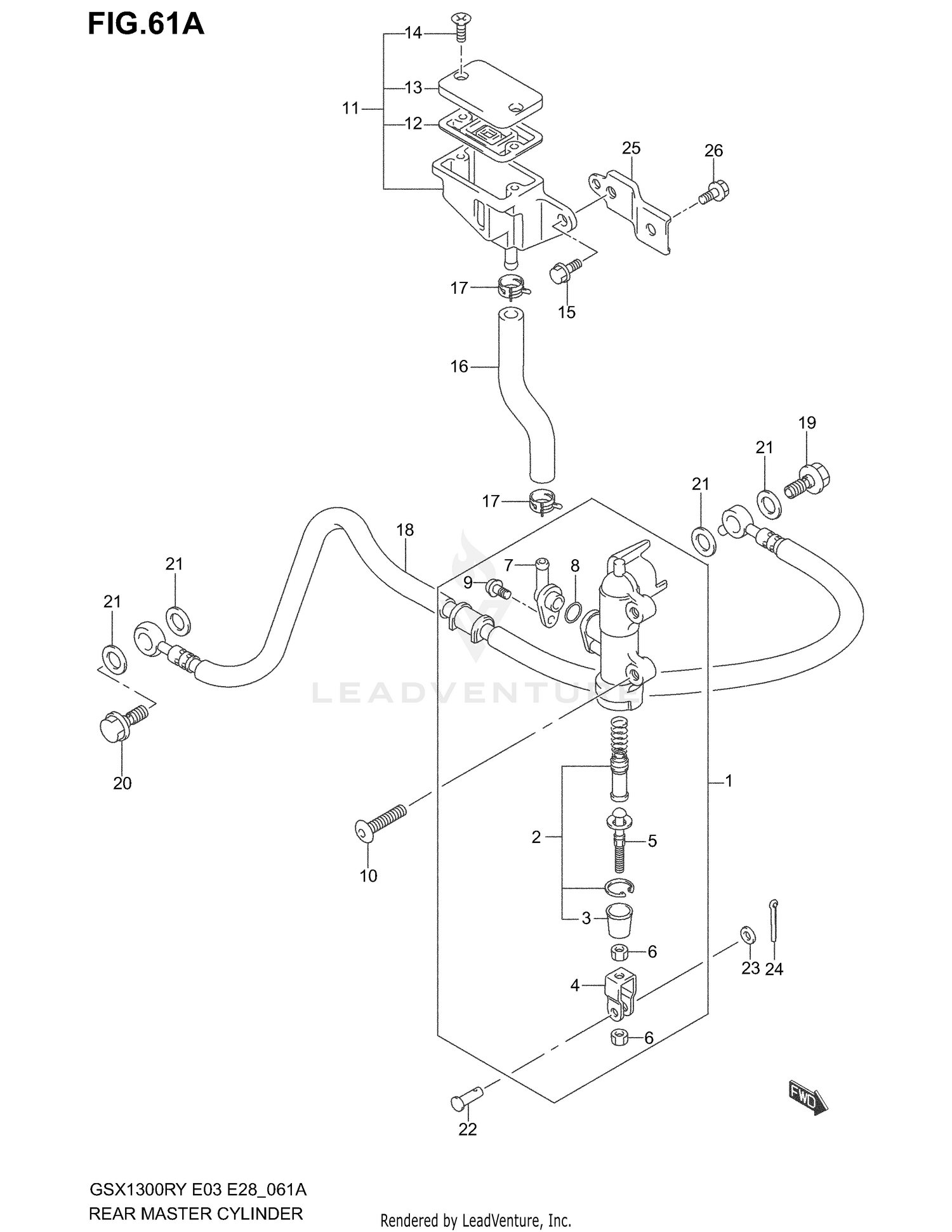 REAR MASTER CYLINDER (MODEL K3)