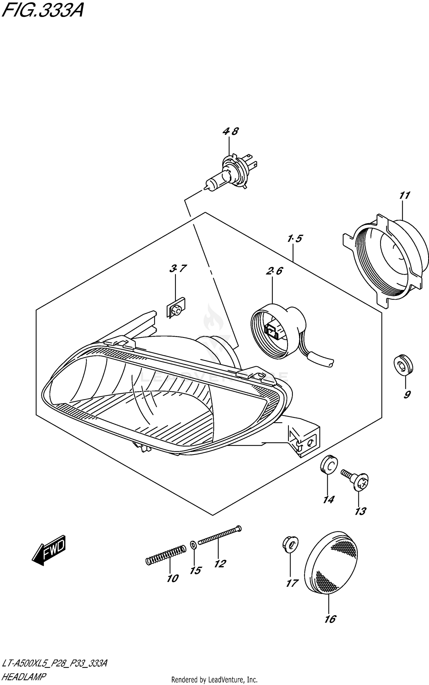 HEADLAMP (LT-A500XL5 P28)