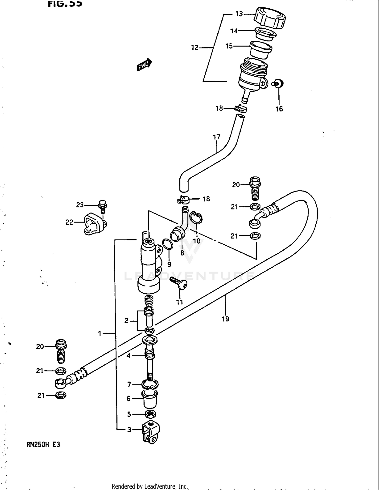 REAR MASTER CYLINDER (MODEL H)