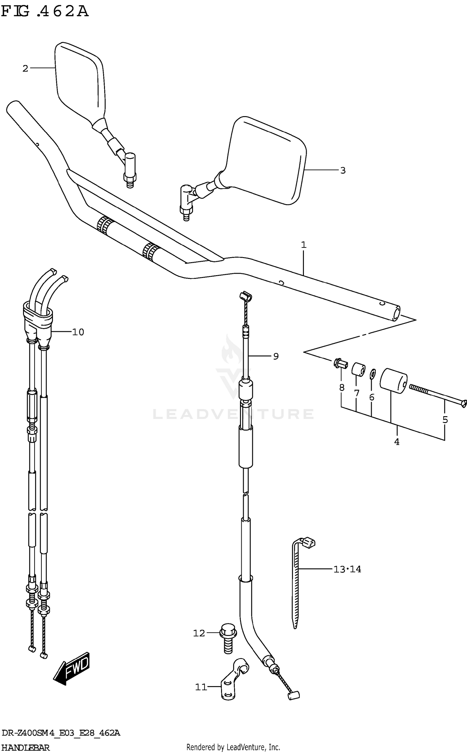 HANDLEBAR (DR-Z400S)