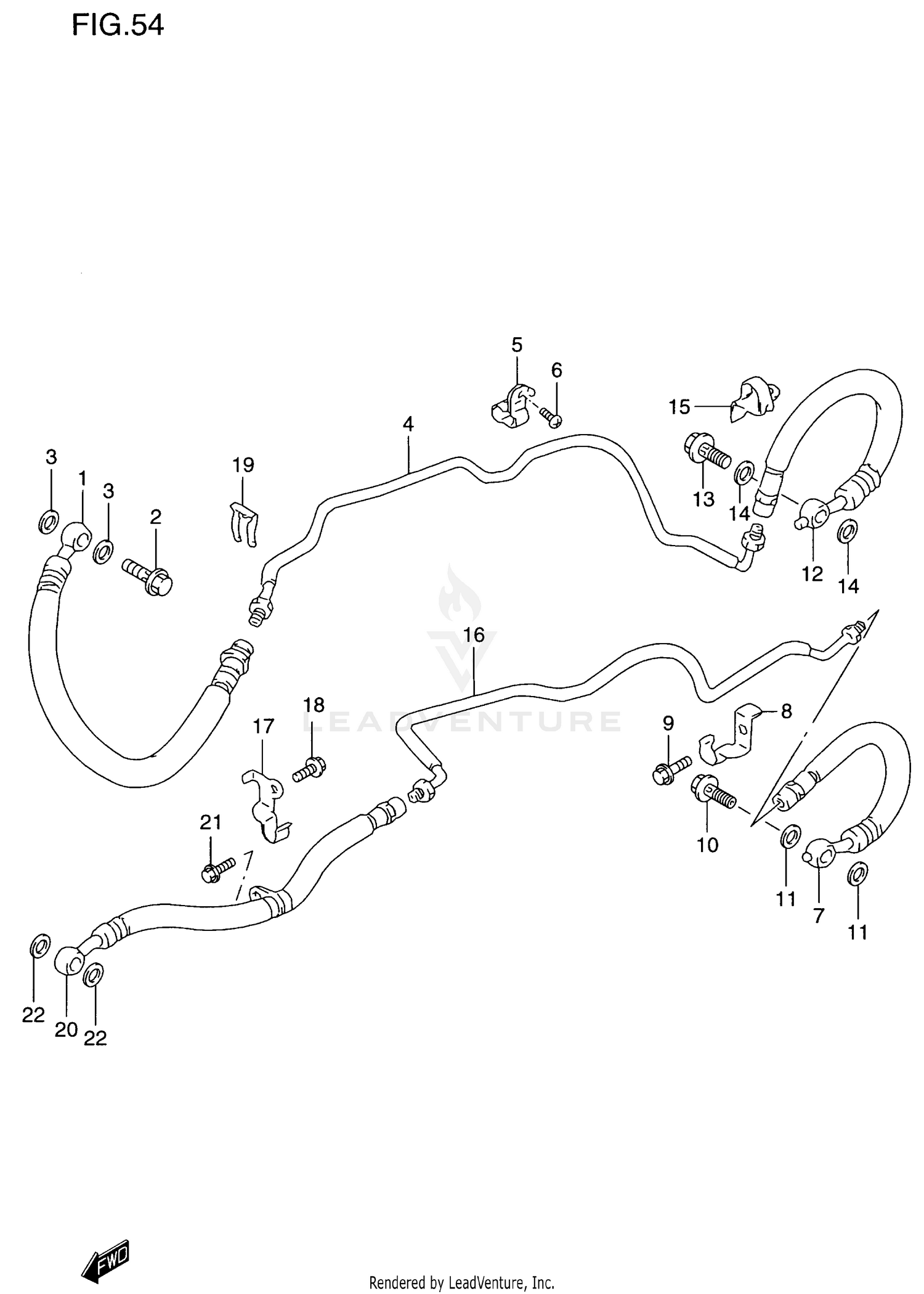 FRONT BRAKE PIPE (GSF1200SAV)