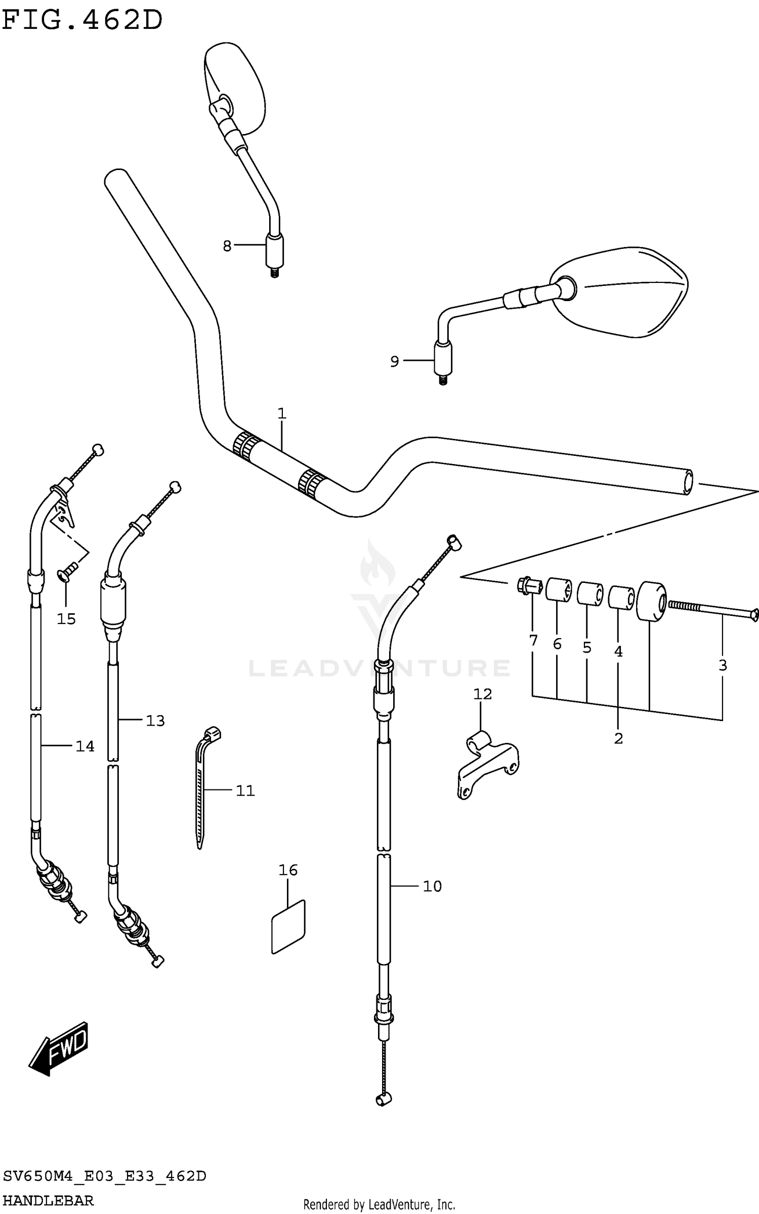 HANDLEBAR (SV650AM4 E33)