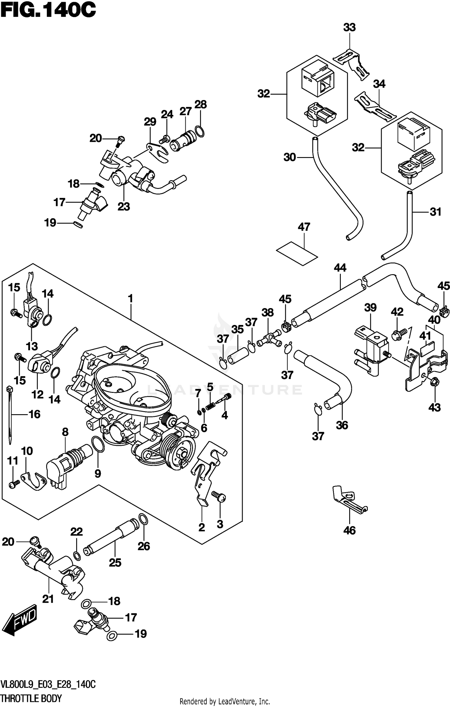 THROTTLE BODY (VL800L9 E33)