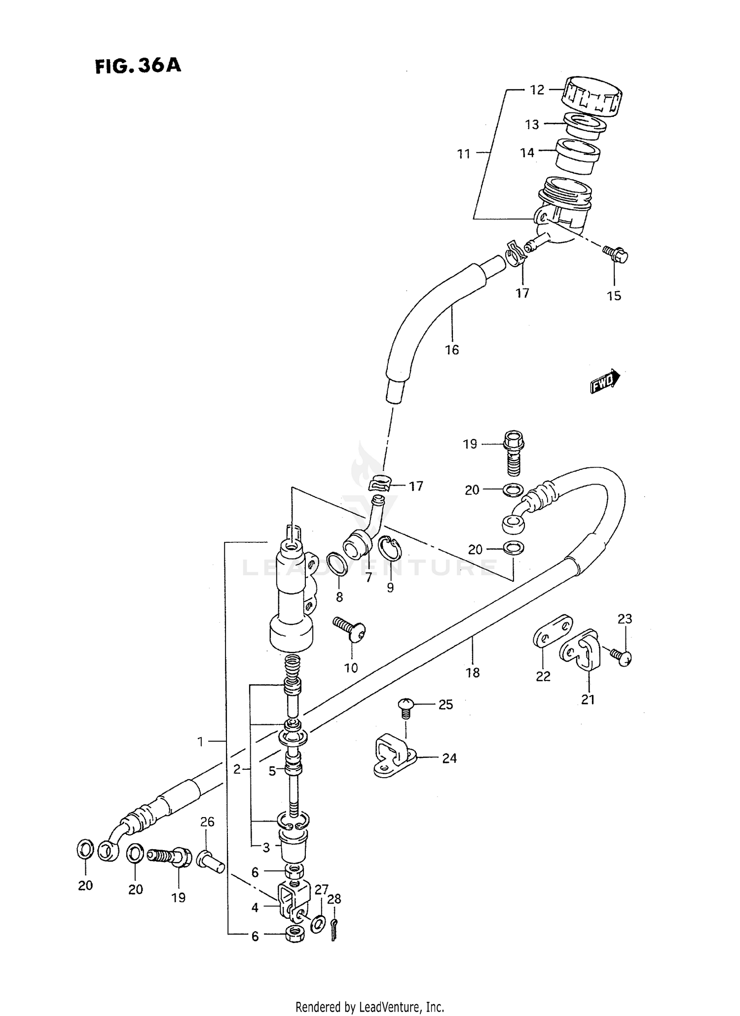 REAR MASTER CYLINDER (MODEL P/R/S)