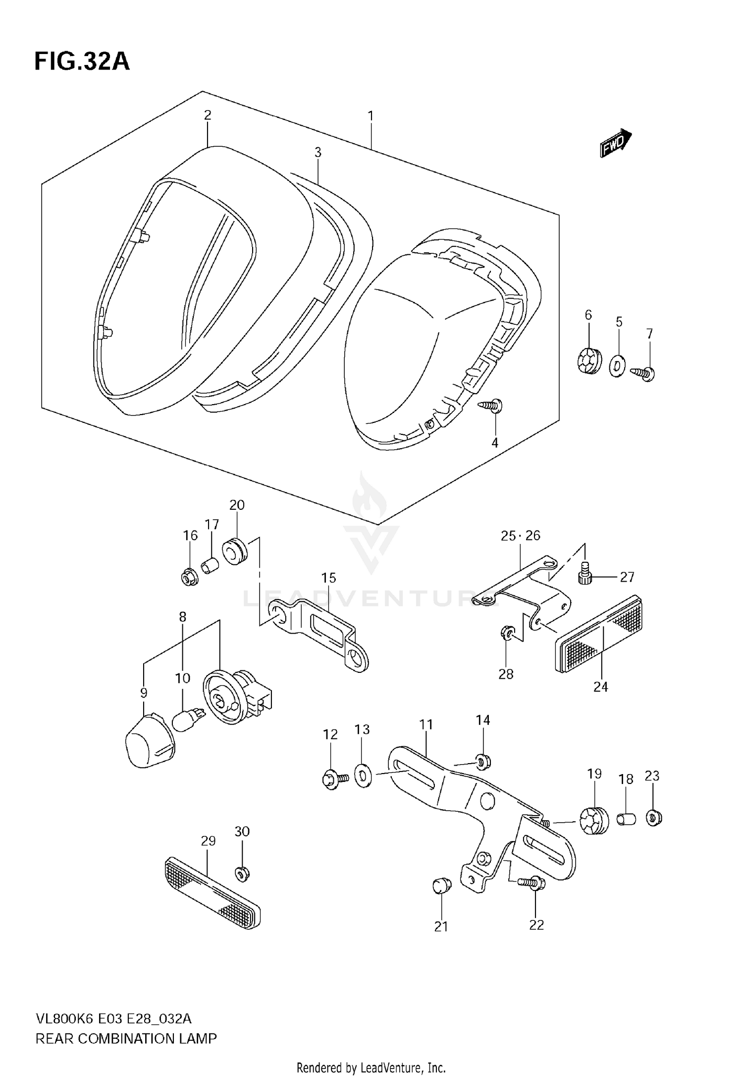 REAR COMBINATION LAMP (MODEL K9)