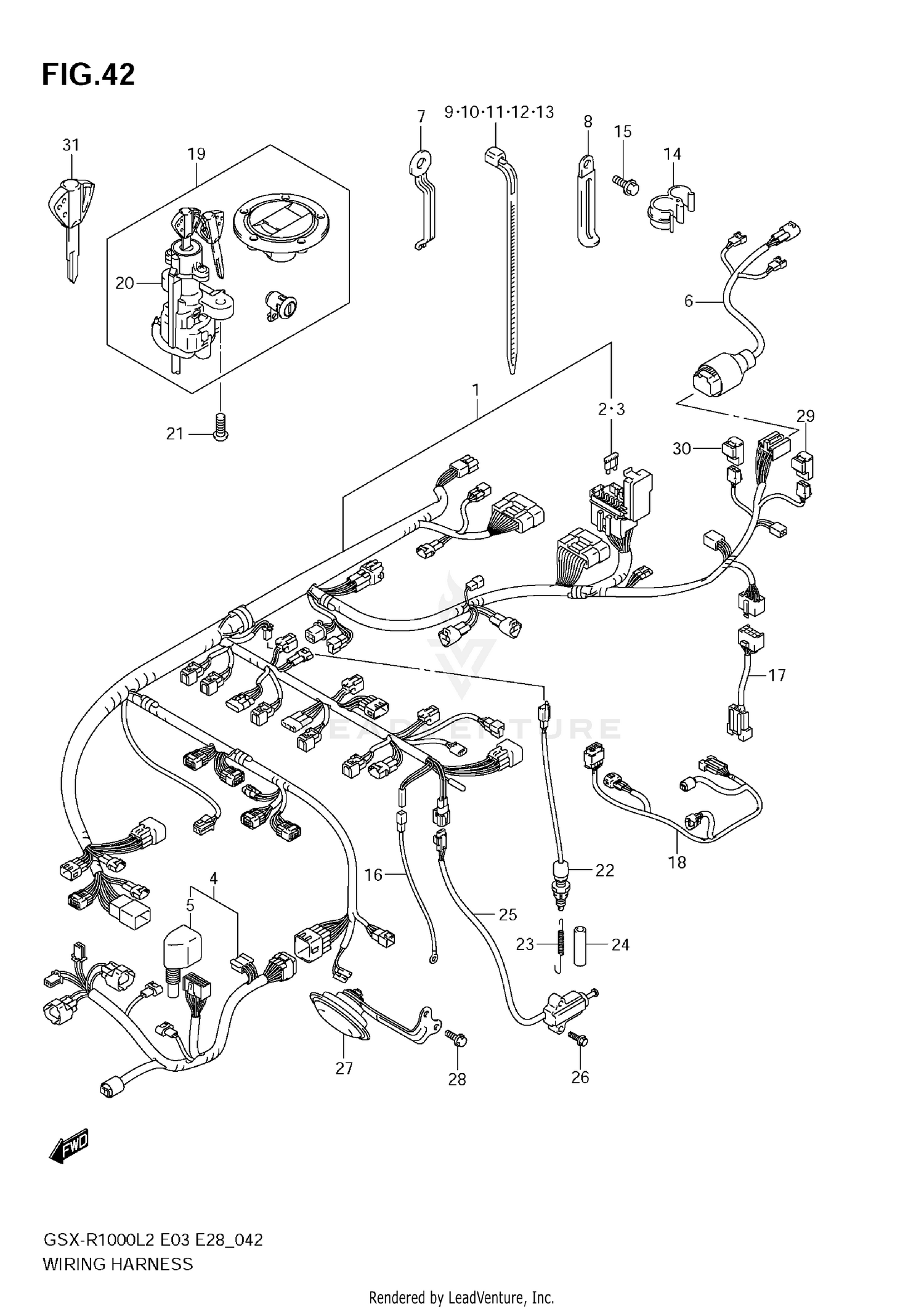 WIRING HARNESS (GSX-R1000 L2 E03)