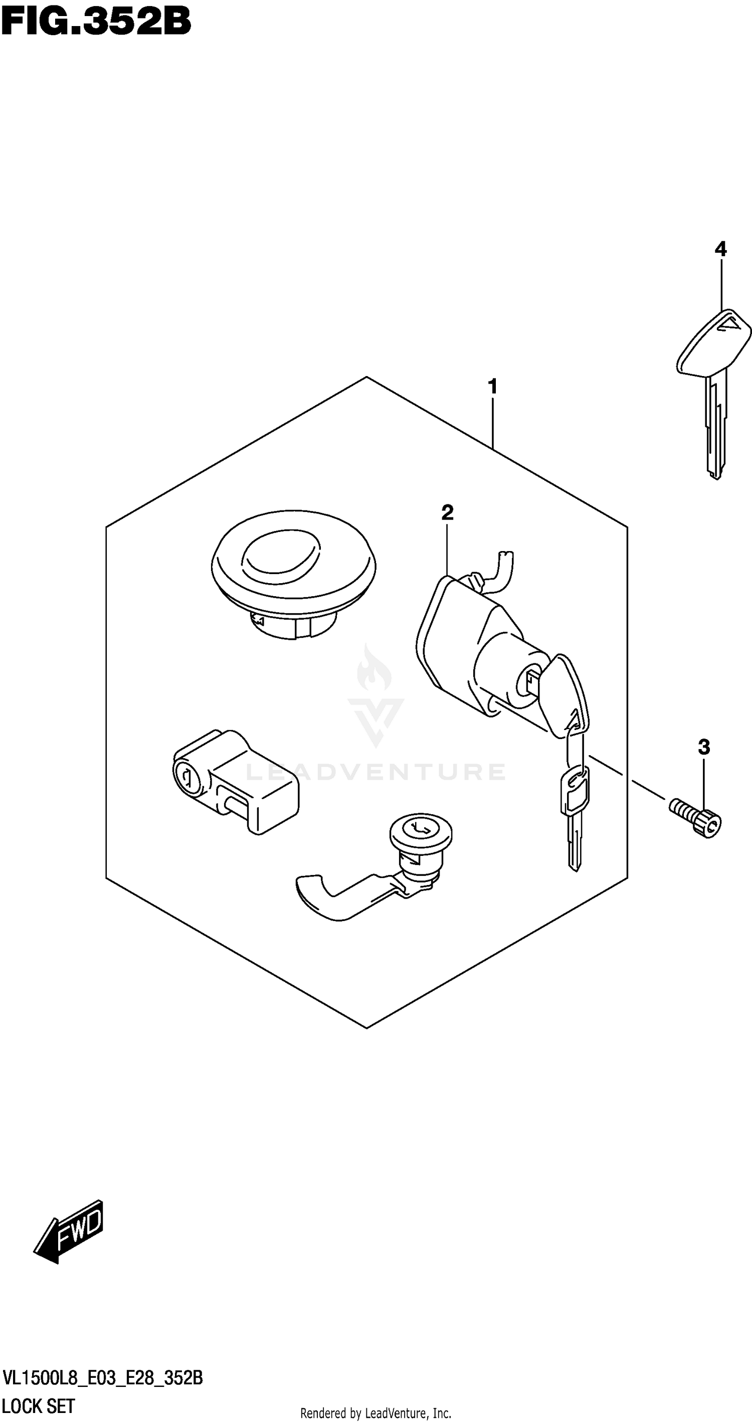 LOCK SET (VL1500BL8 E28)