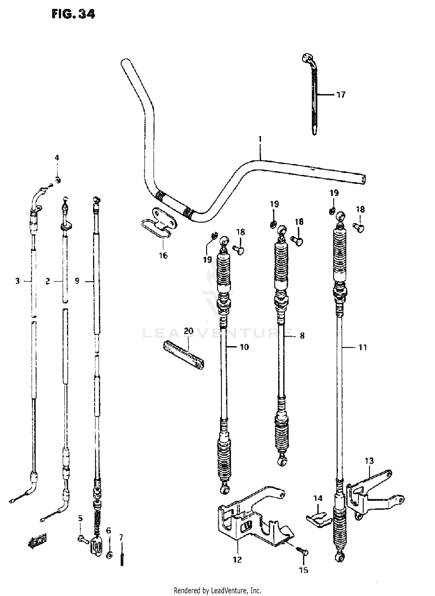 HANDLEBAR CABLE (MODEL J/K)