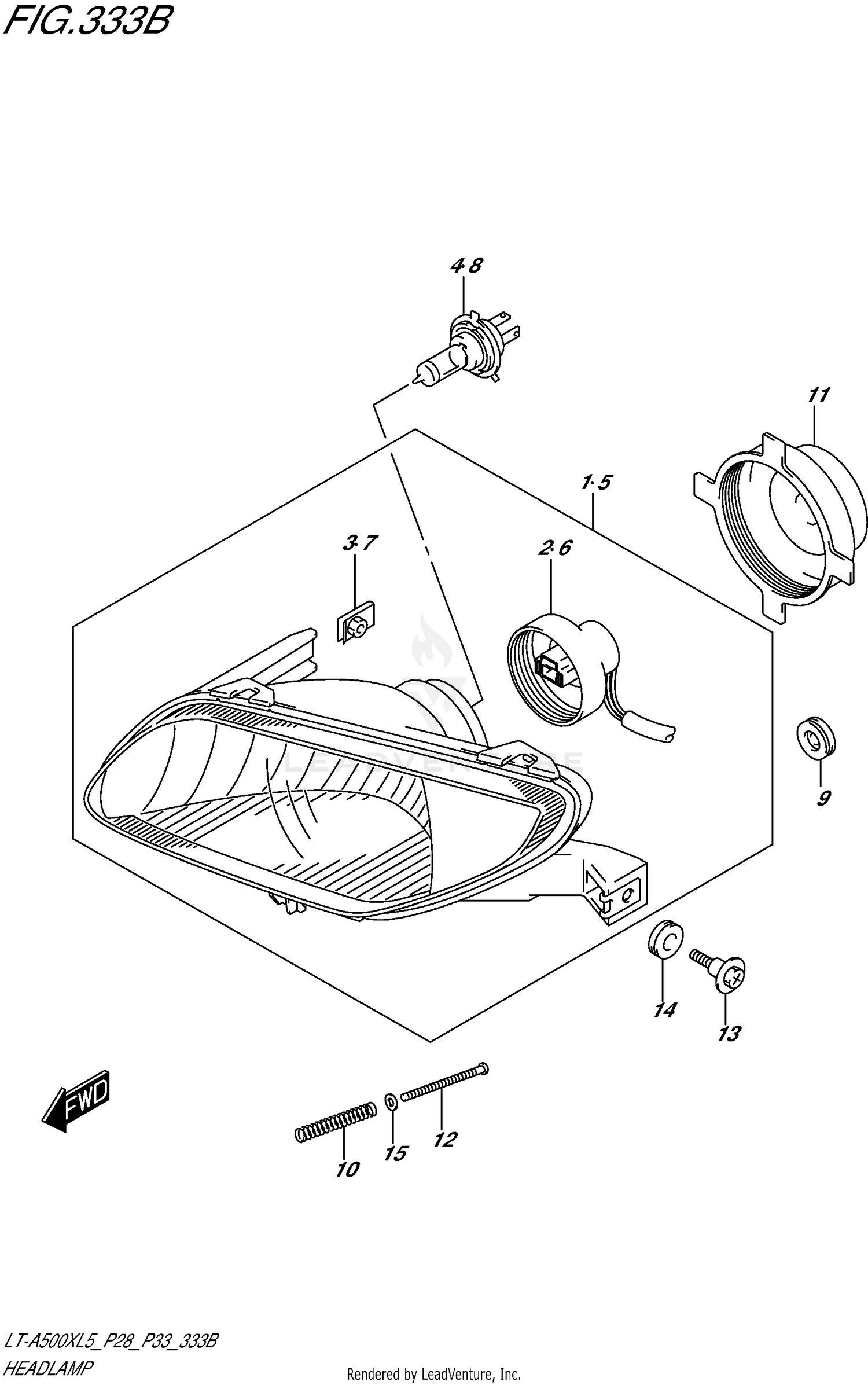 HEADLAMP (LT-A500XL5 P33)