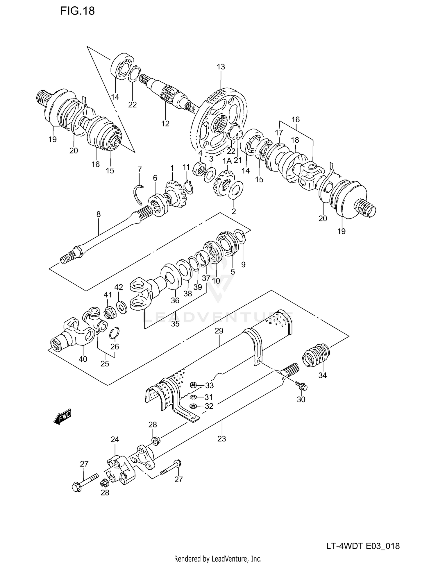 SECONDARY GEAR - PROPELLER SHAFT