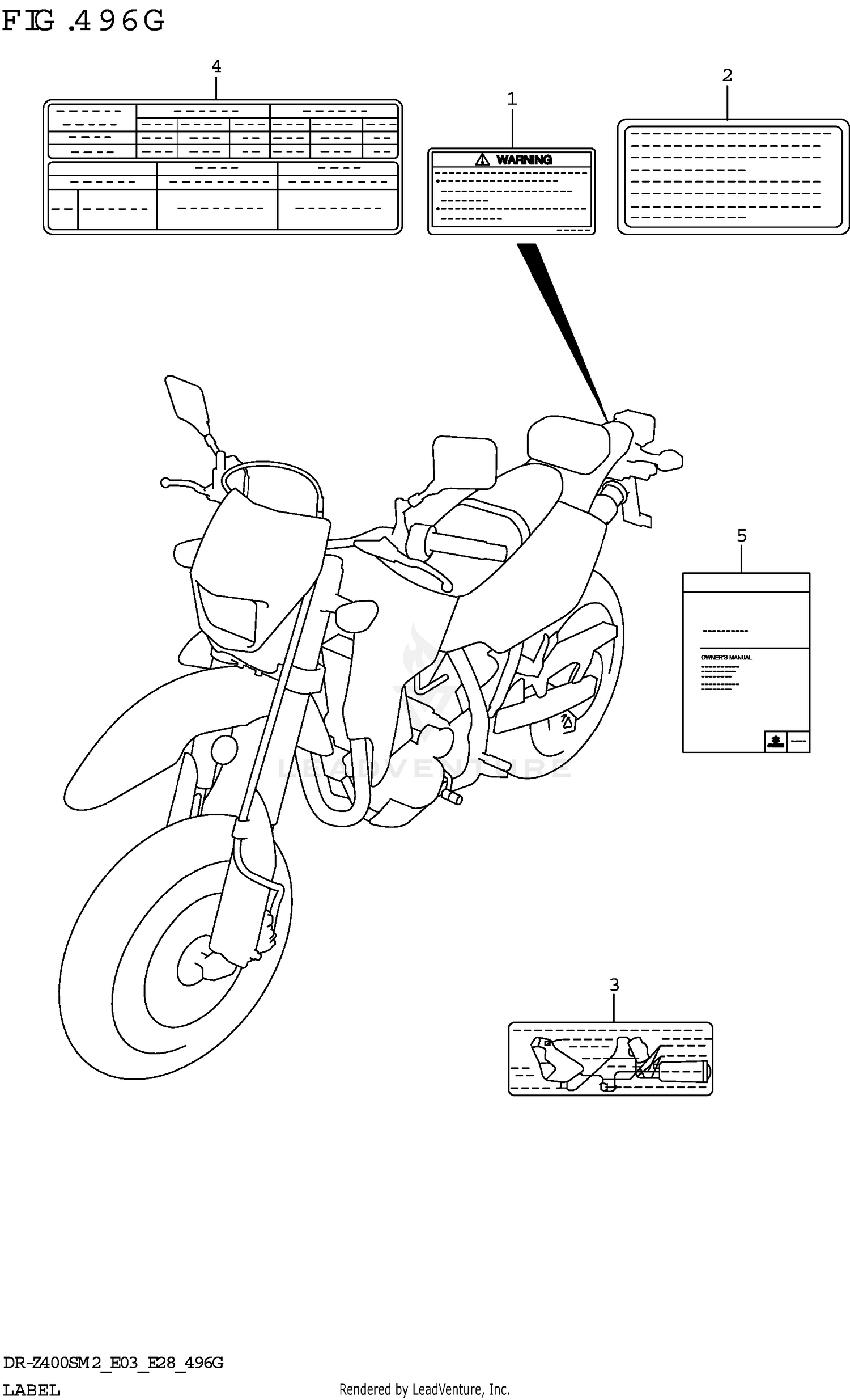 LABEL (DR-Z400SM:E33)
