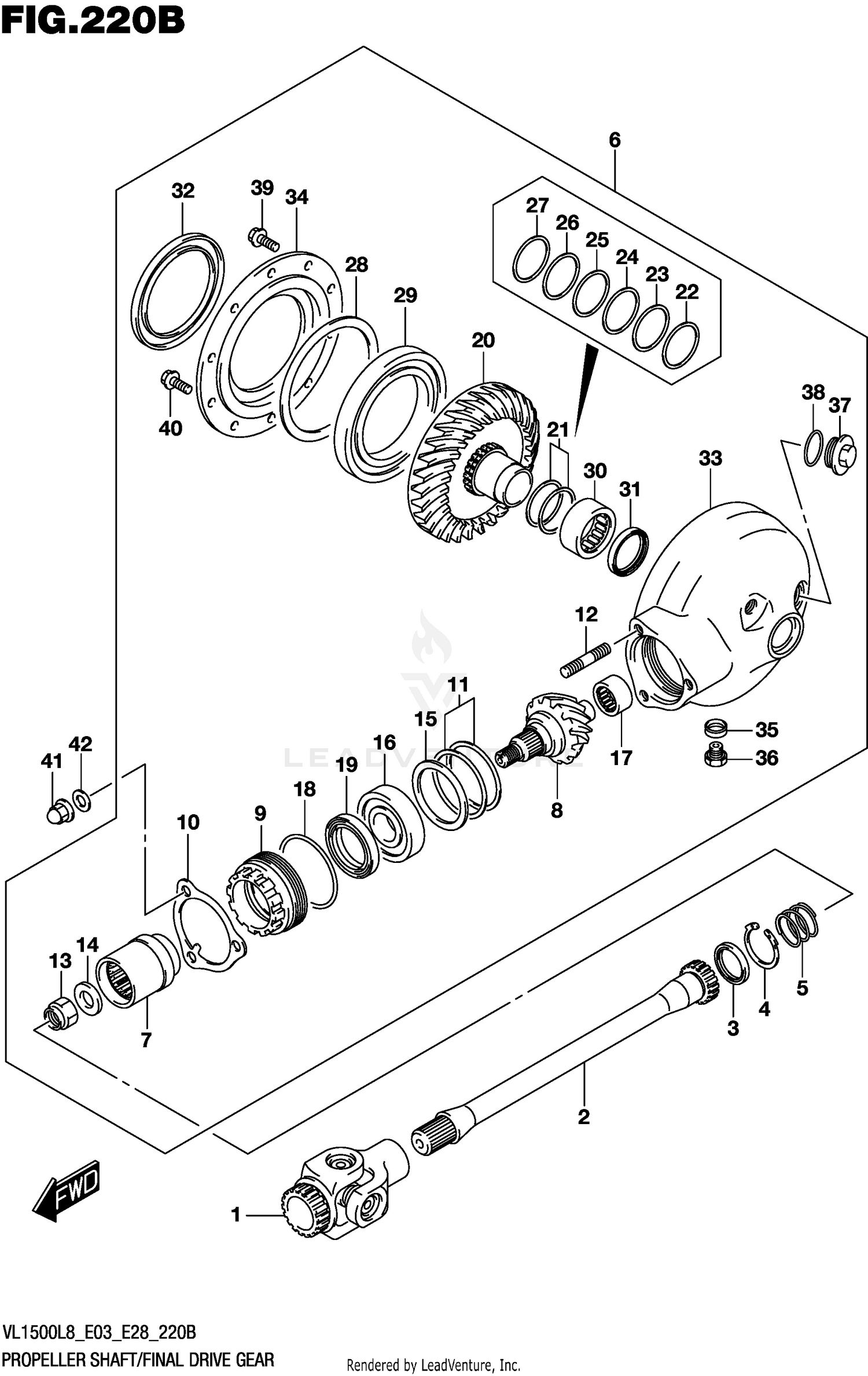 PROPELLER SHAFT/FINAL DRIVE GEAR (VL1500BL8 E28)