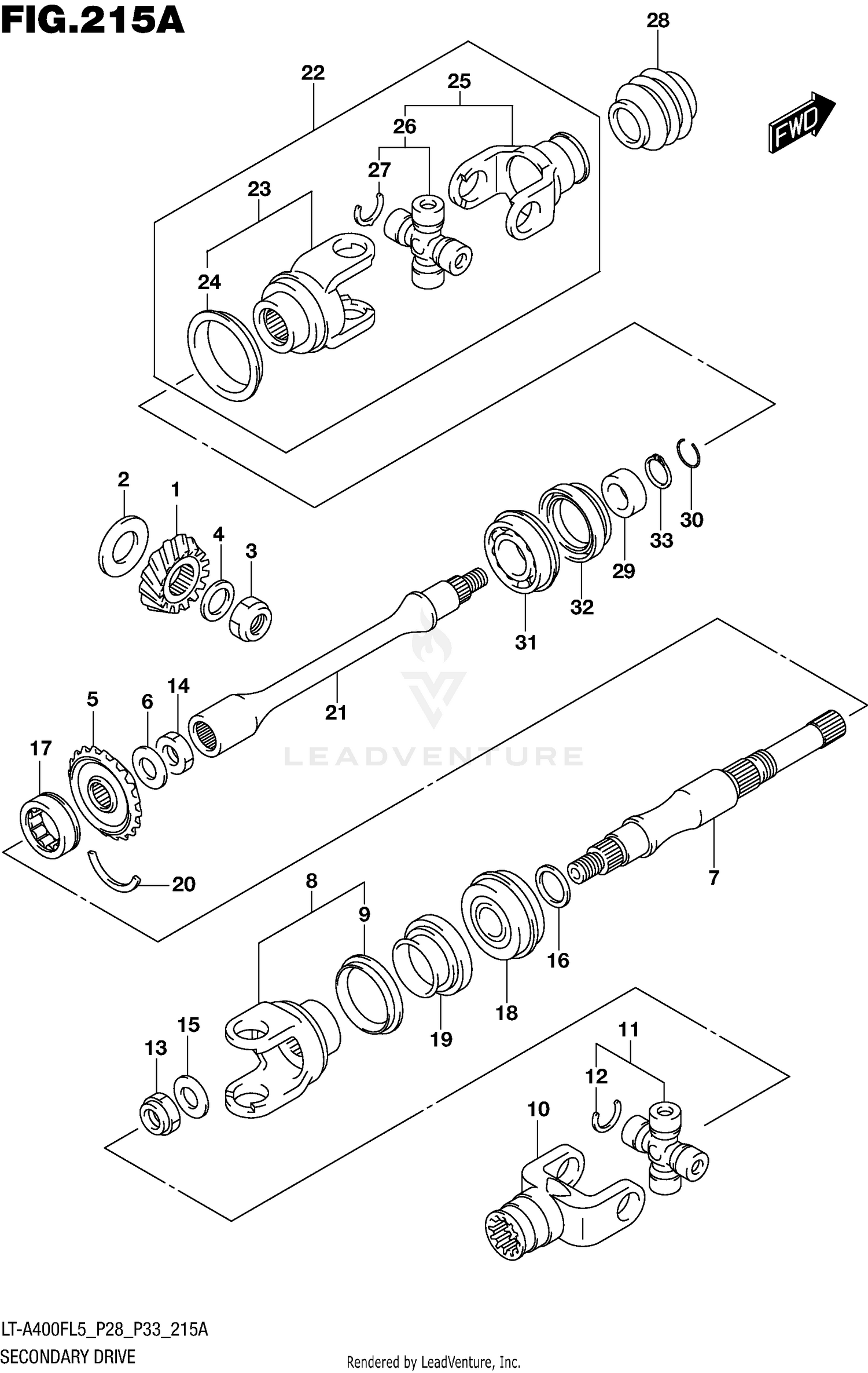 SECONDARY DRIVE (LT-A400FL5 P28)