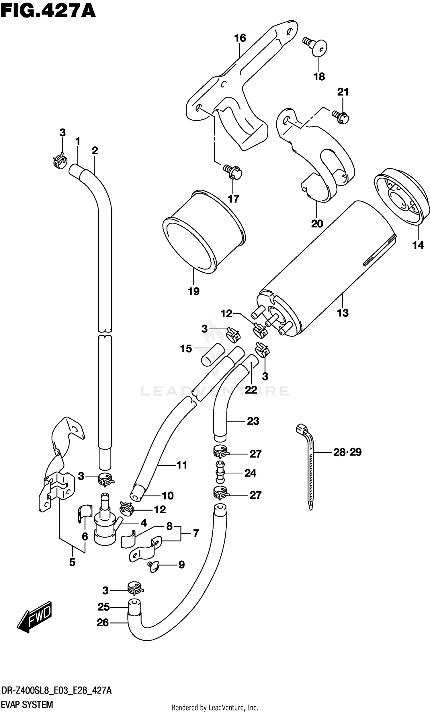 EVAP SYSTEM (DR-Z400SL8 E33)