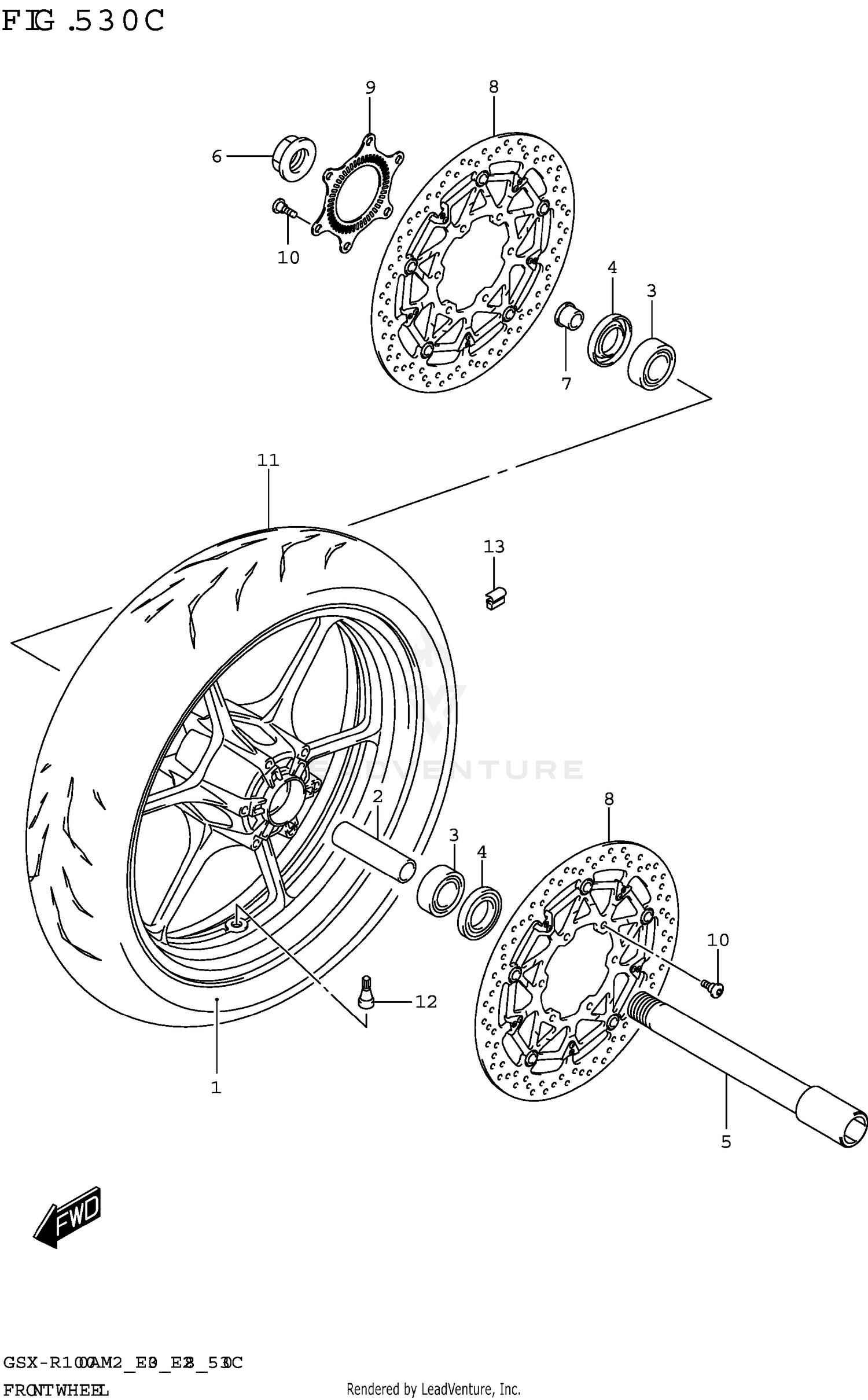 FRONT WHEEL (GSX-R1000A)