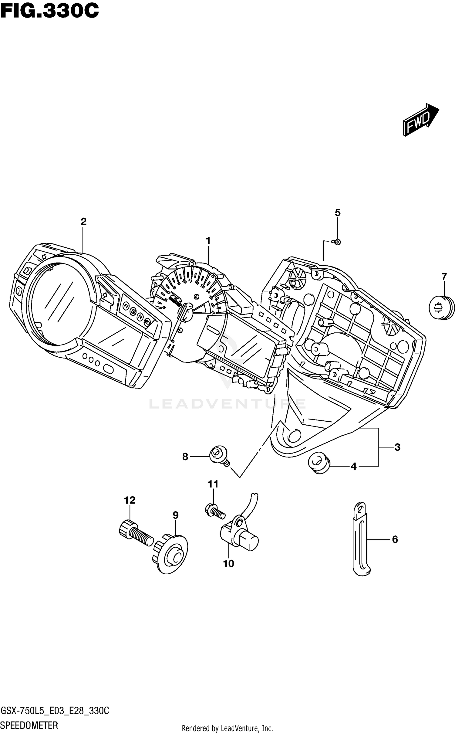 SPEEDOMETER (GSX-R750L5 E33)