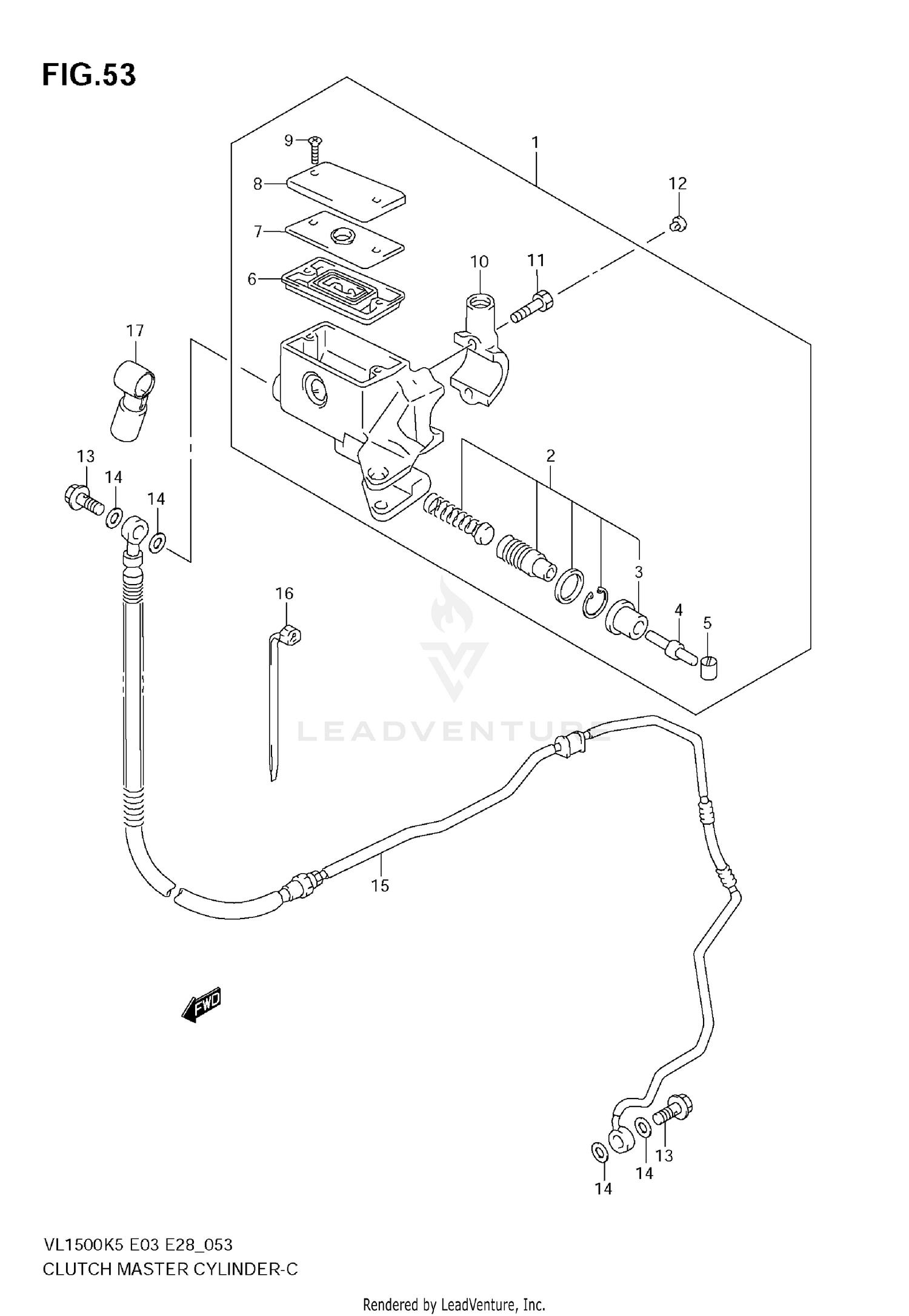 CLUTCH MASTER CYLINDER (MODEL K5/K6)