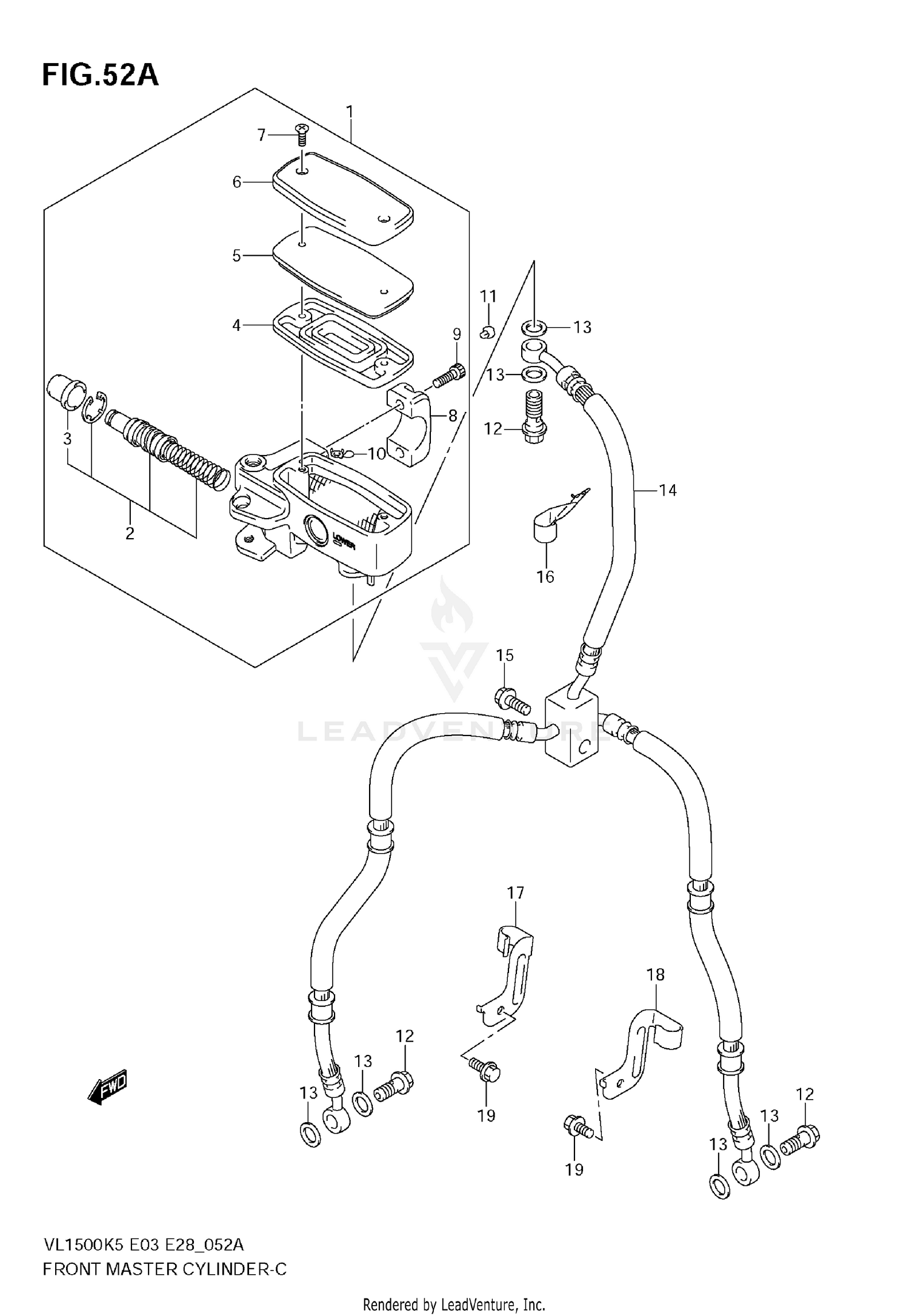 FRONT MASTER CYLINDER (MODEL K7/K8/K9)