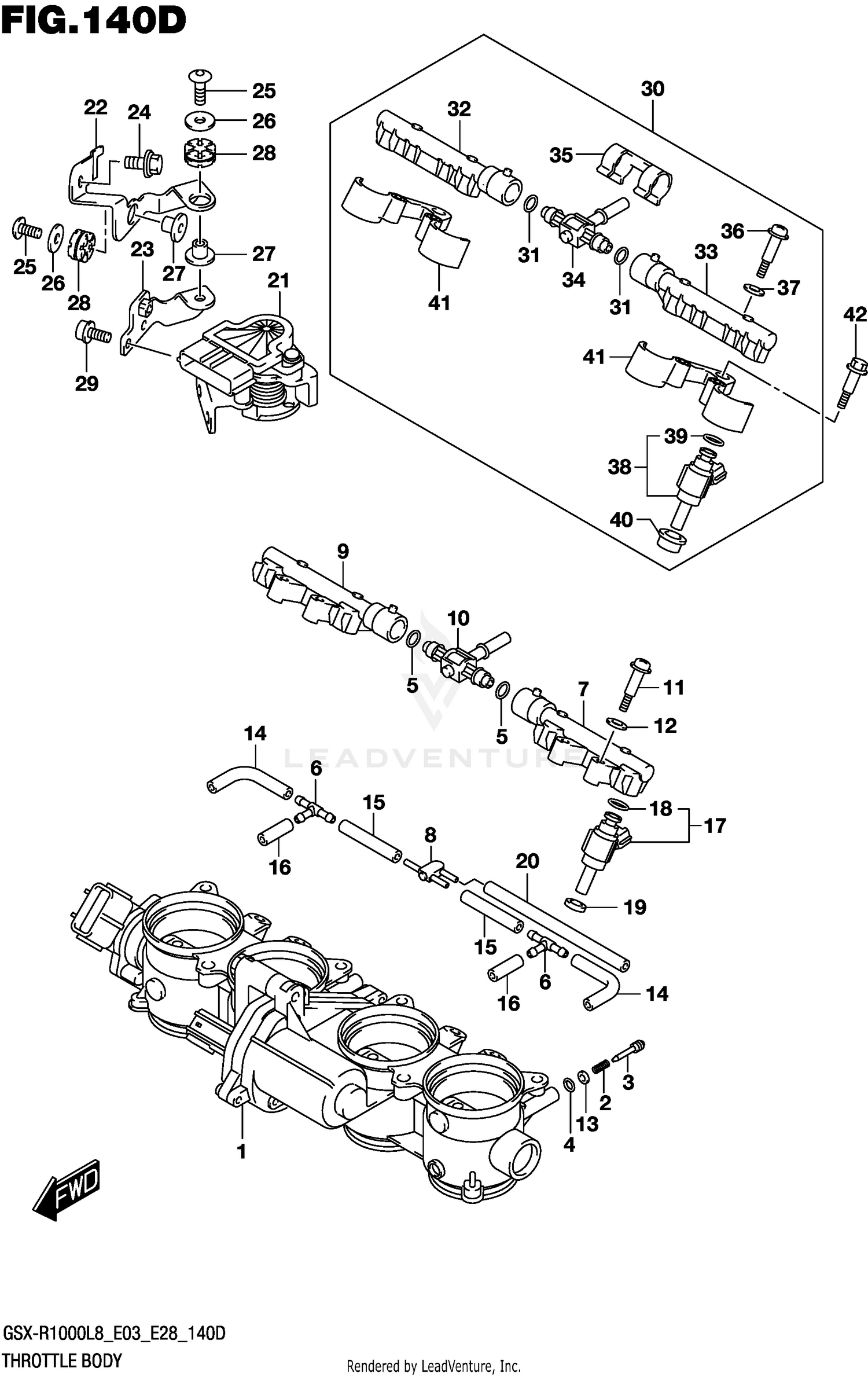 THROTTLE BODY (GSX-R1000AL8 E28)