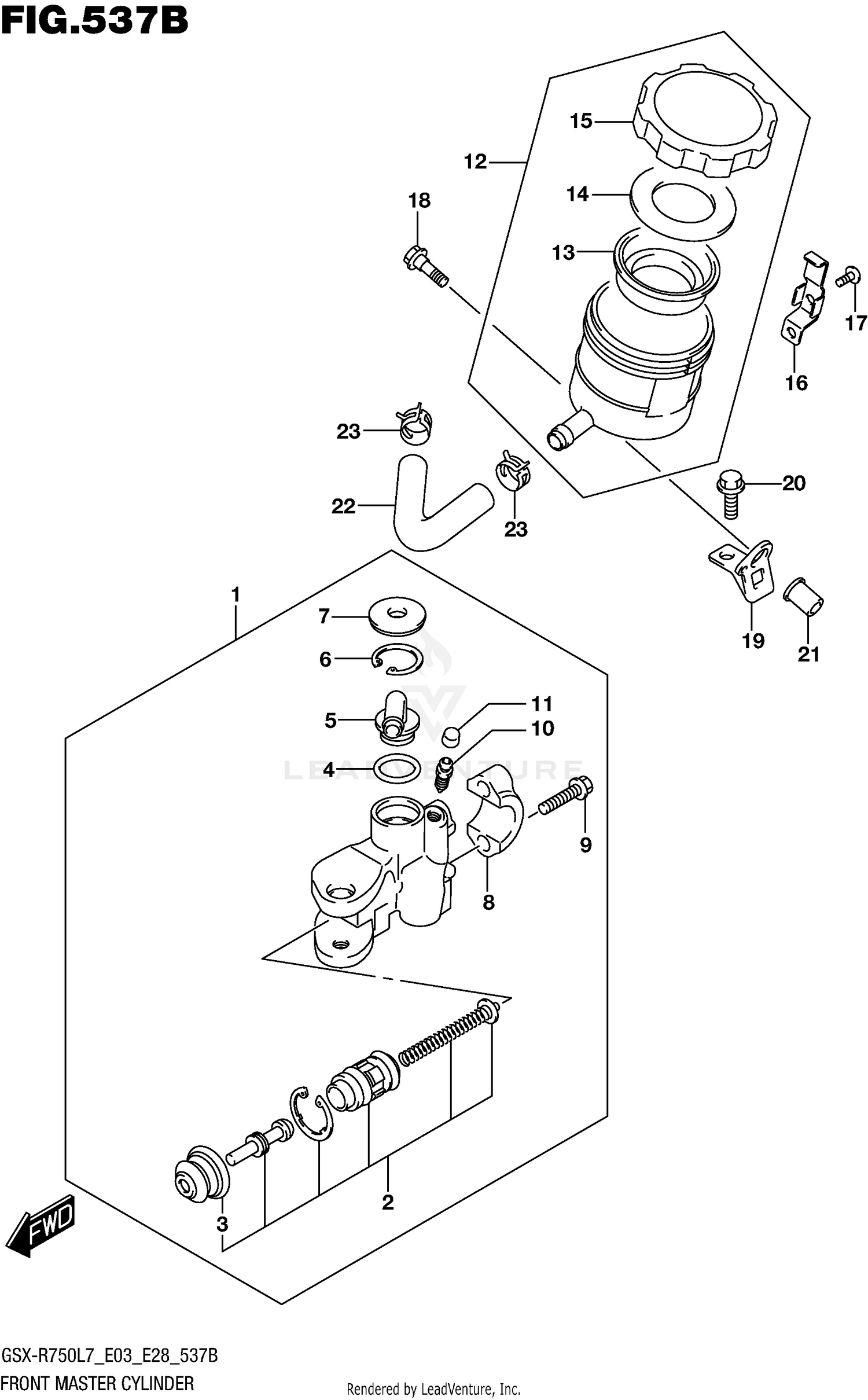 FRONT MASTER CYLINDER (GSX-R750L7 E28)