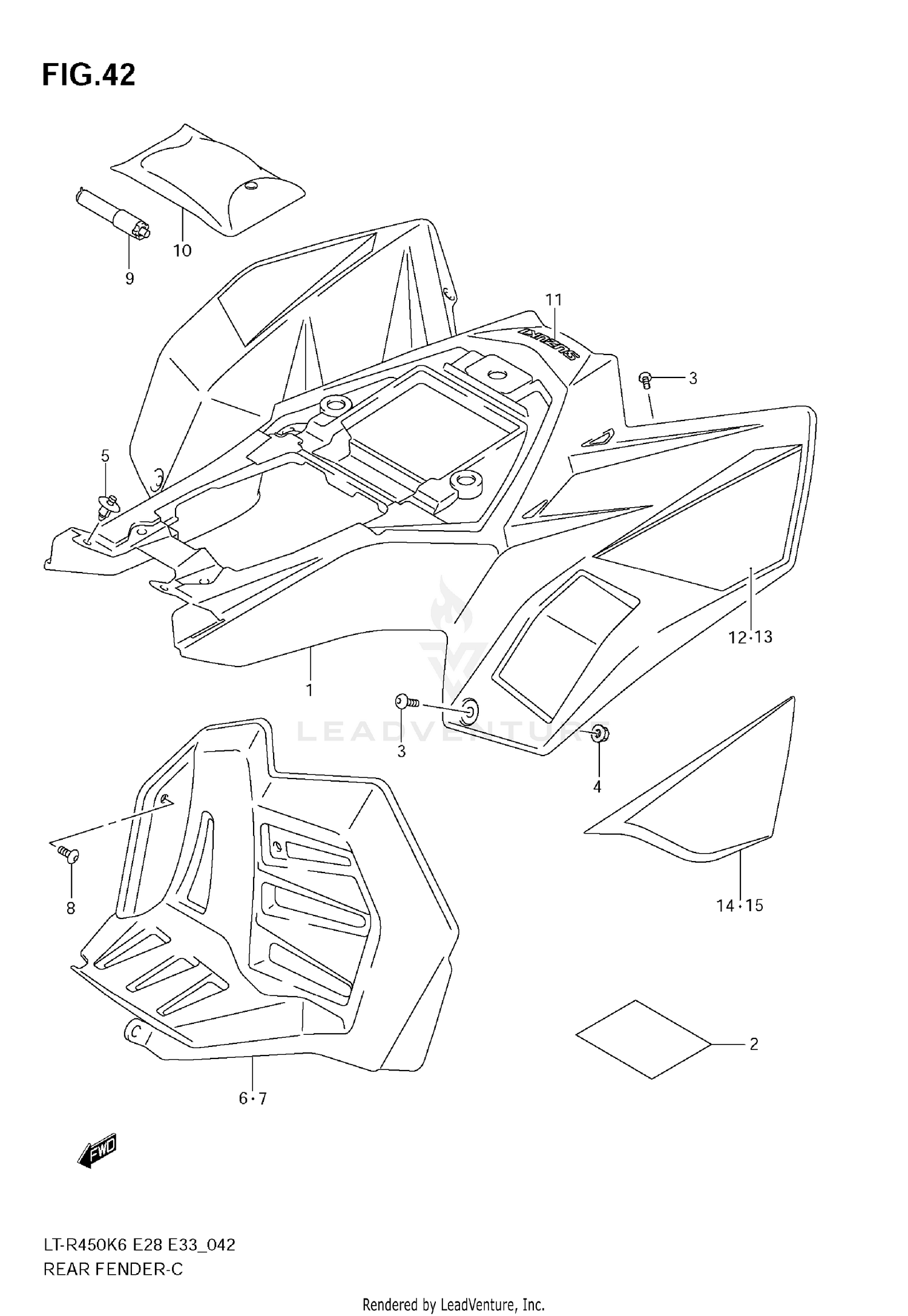 REAR FENDER (MODEL K6/K7)