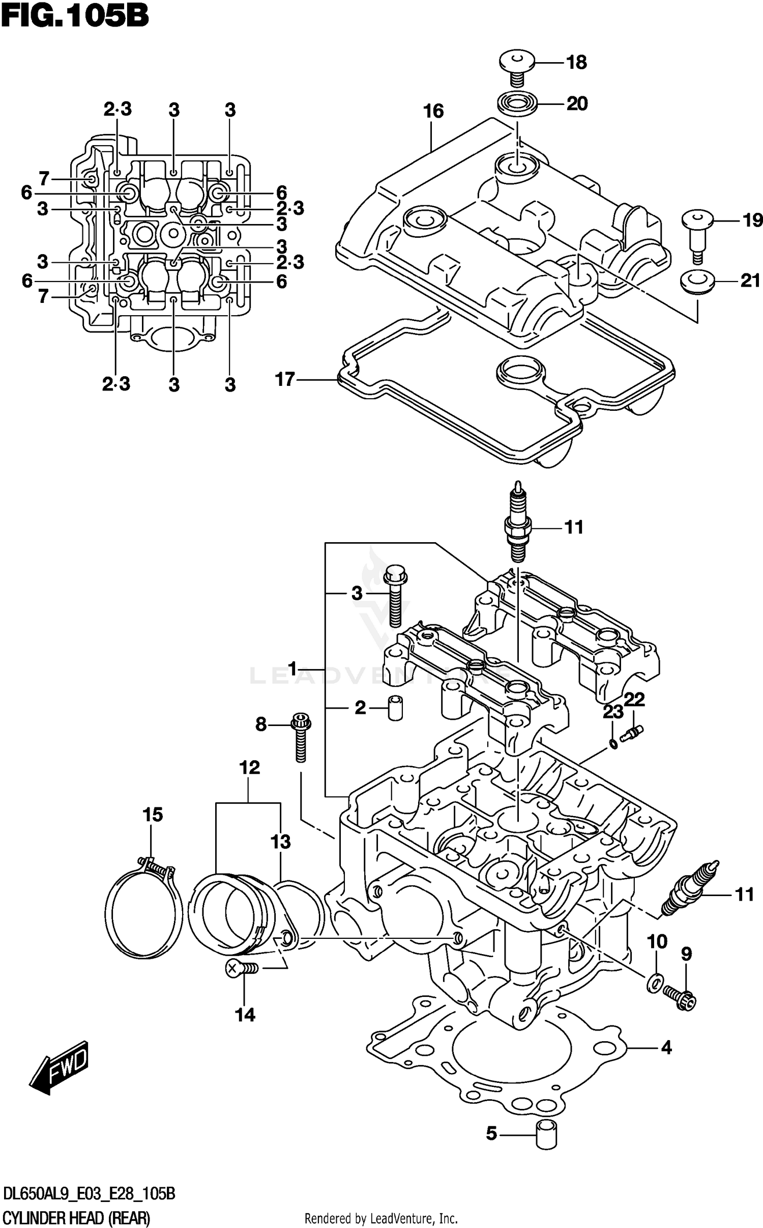 CYLINDER HEAD (REAR)