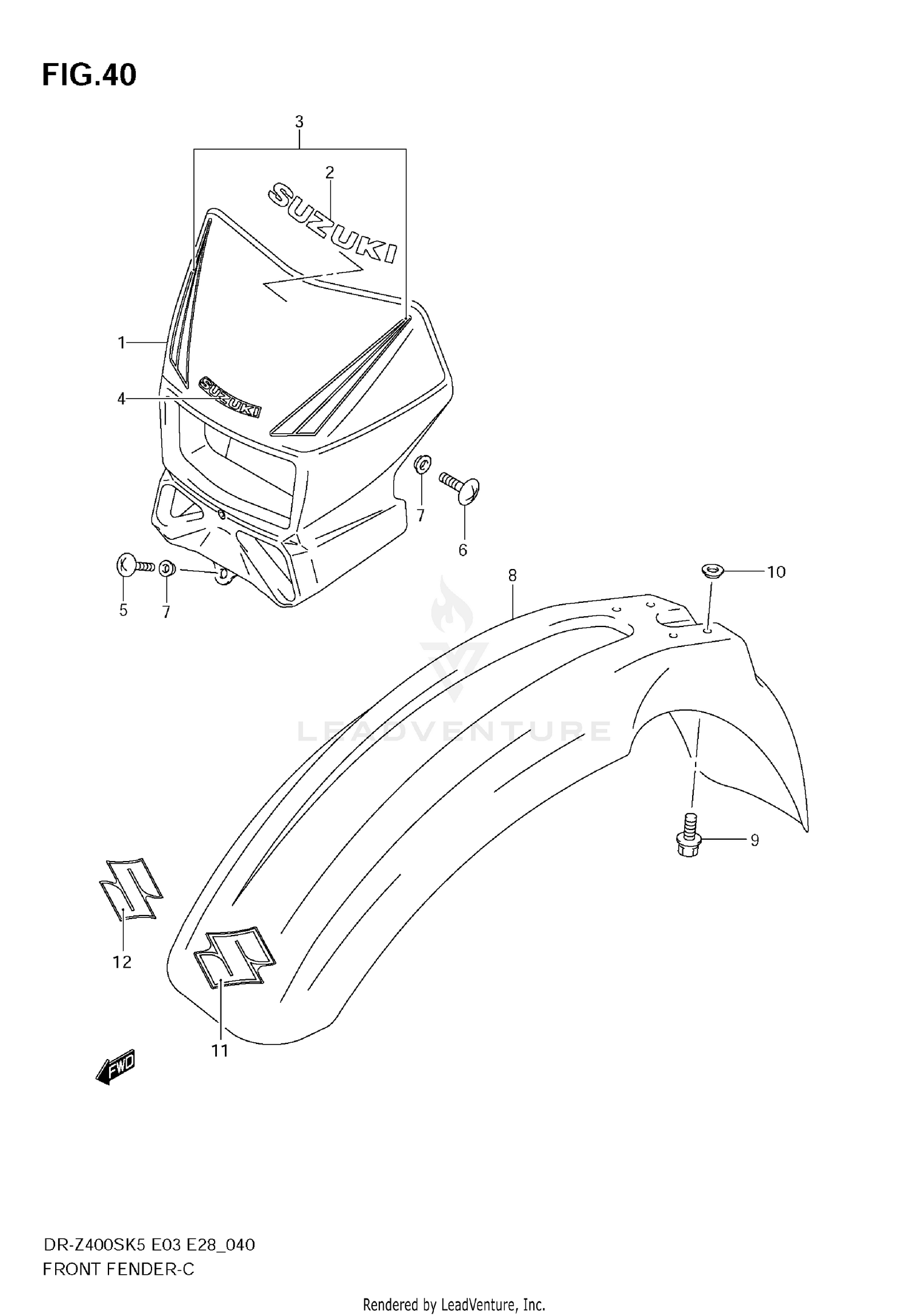 FRONT FENDER (MODEL K5/K6/K7/K8)